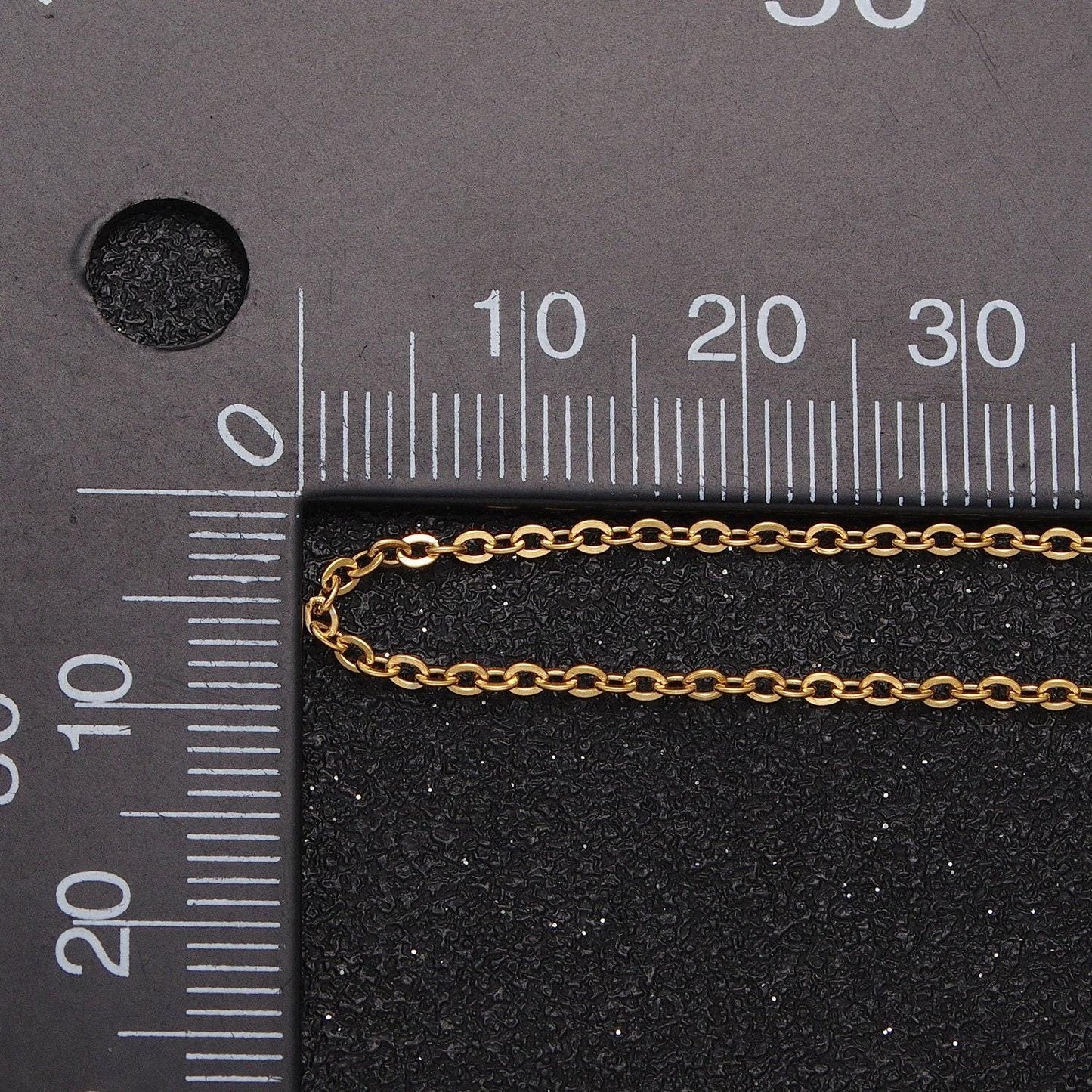 24k gold filled mini cable rolo bulk unfinished chain, 1.5mm width gold & silver wholesale chain for jewelry making | roll-951, roll-952