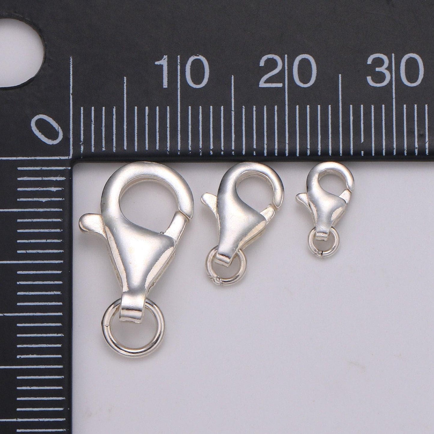 1 pc 925 sterling silver different size available lobster clasp,lobster claw for jewelry making, size option sl233~sl235