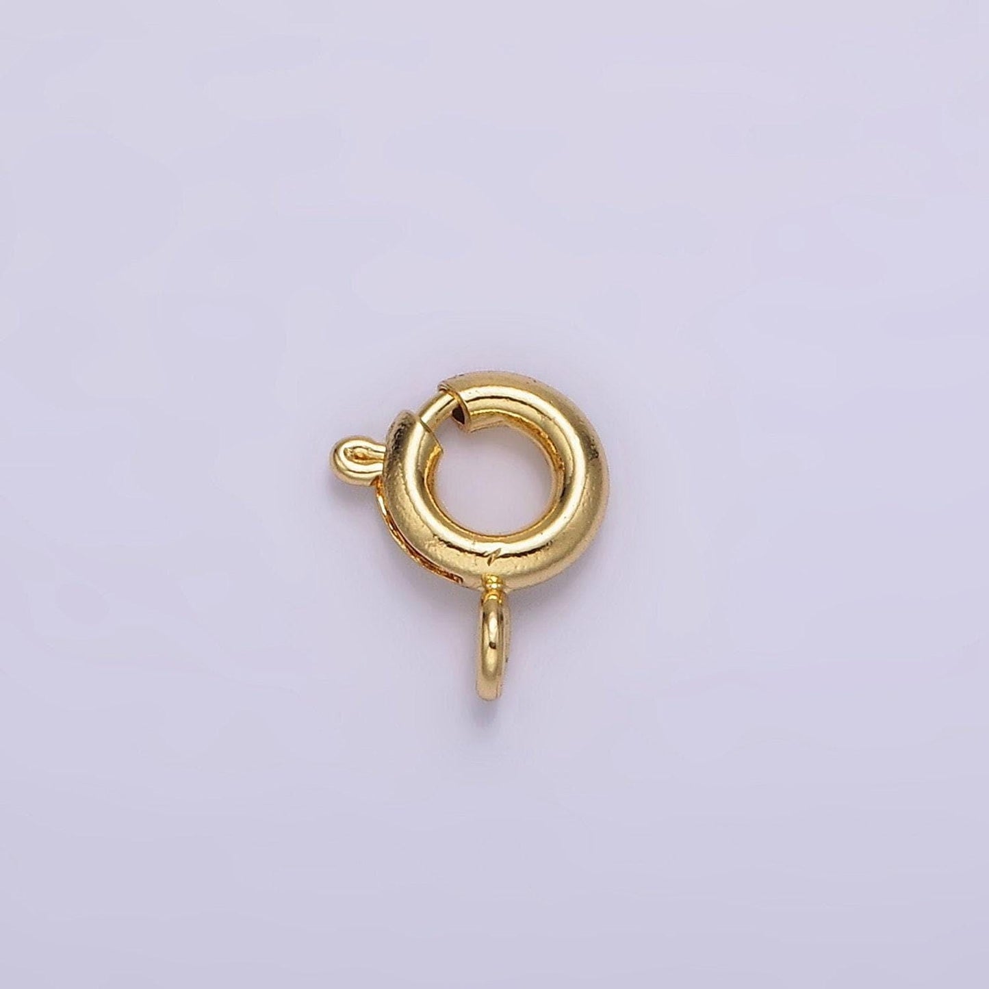 1pc 14k gold filled spring gate round ring charm holder gold end clasp for connector 12mm, 8mm, 7mm jewelry supply z530