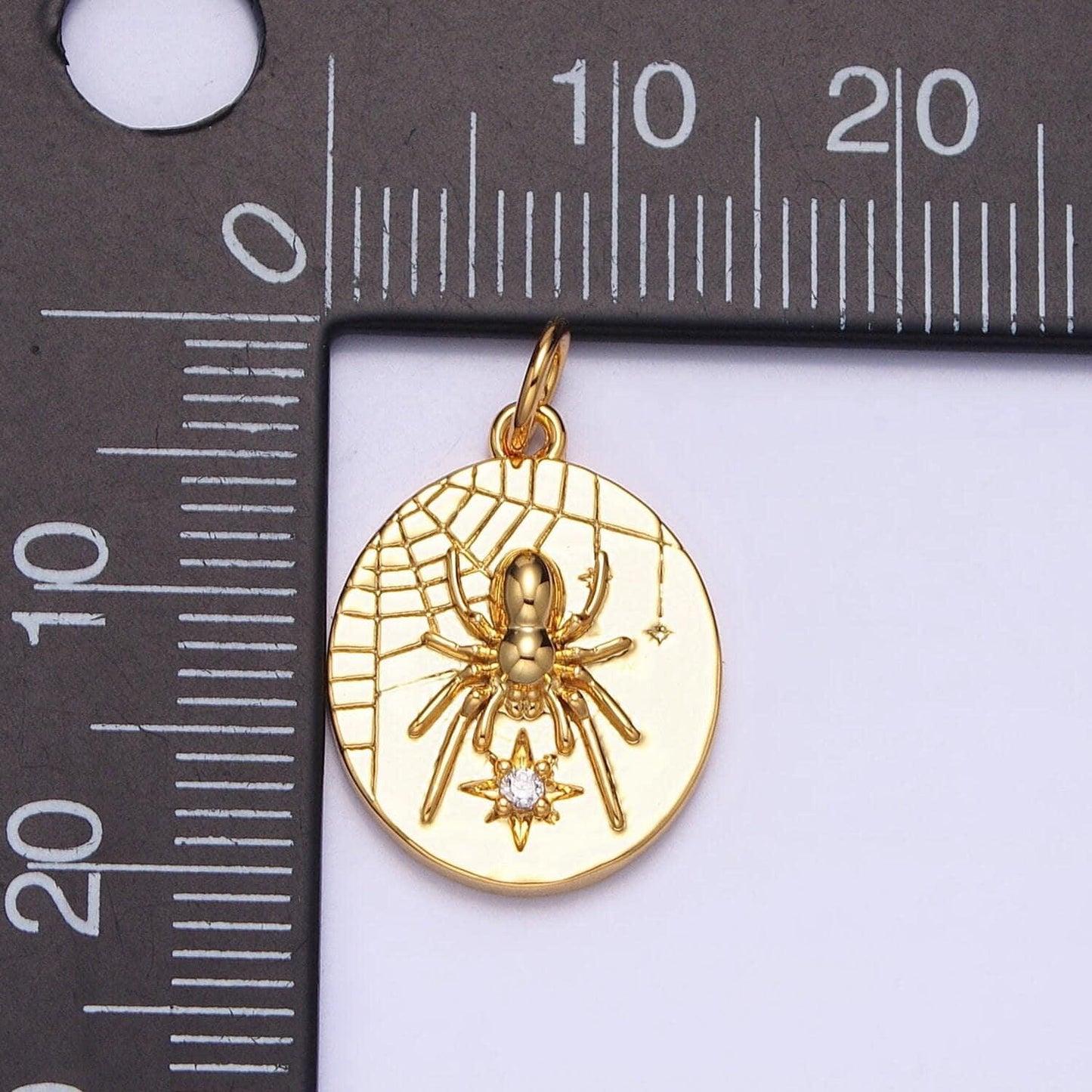 Small spider charm insect gold, silver halloween gothic charm ac567 ac568