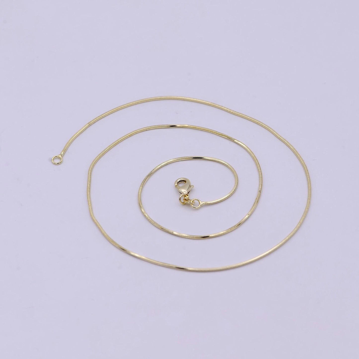 Dainty herringbone chain necklace - 1.1mm 14k gold filled snake chain - 17.8 inches layering necklace ready to wear w/ lobster clasp - wa518