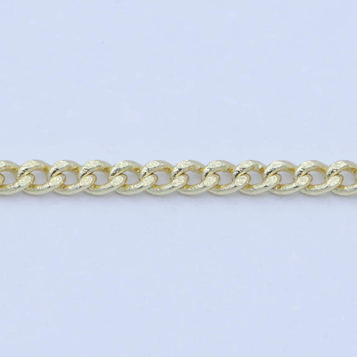 1pc 17.7'' ready to use gold dainty cuban necklace chain, layer curb chain dainty necklace,pendant charm necklace making, wa-227