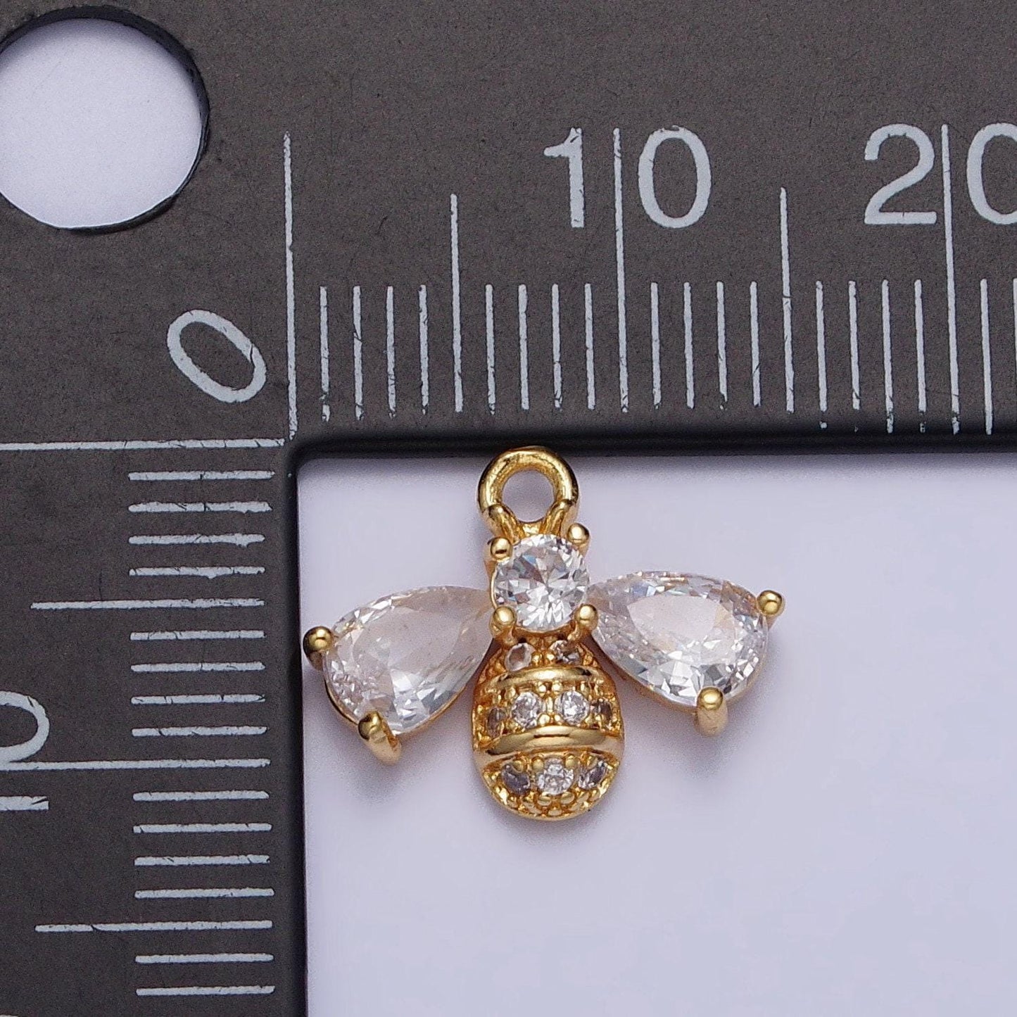 1pc mini gold bee pendant charm, insect bug pendant charm, animal pendant, for diy jewelry ac247 ac249