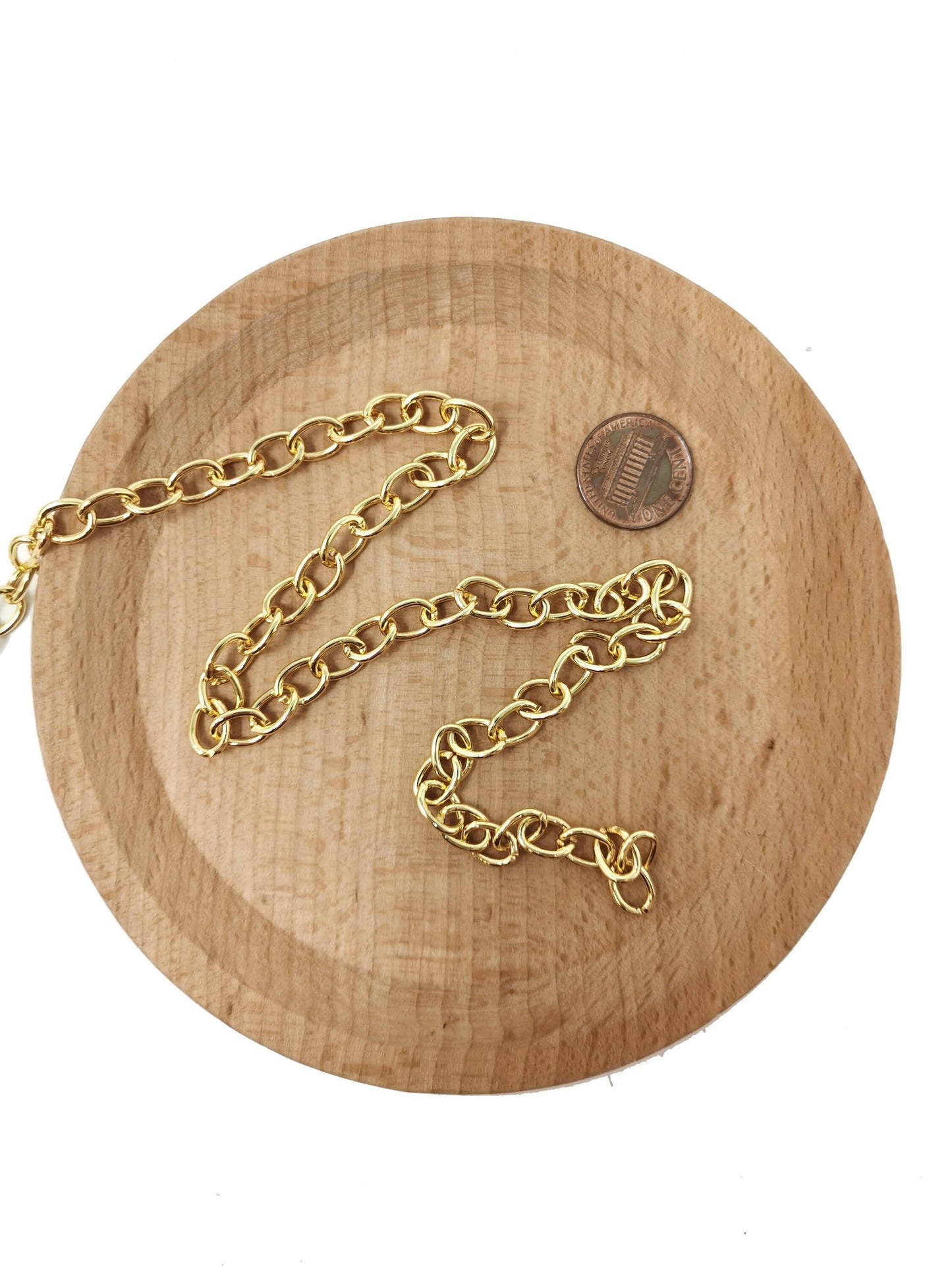 14k gold filled cable chain by yard, gold filled cable chain, wholesale bulk roll chain for jewelry making, width is 7mm, 99