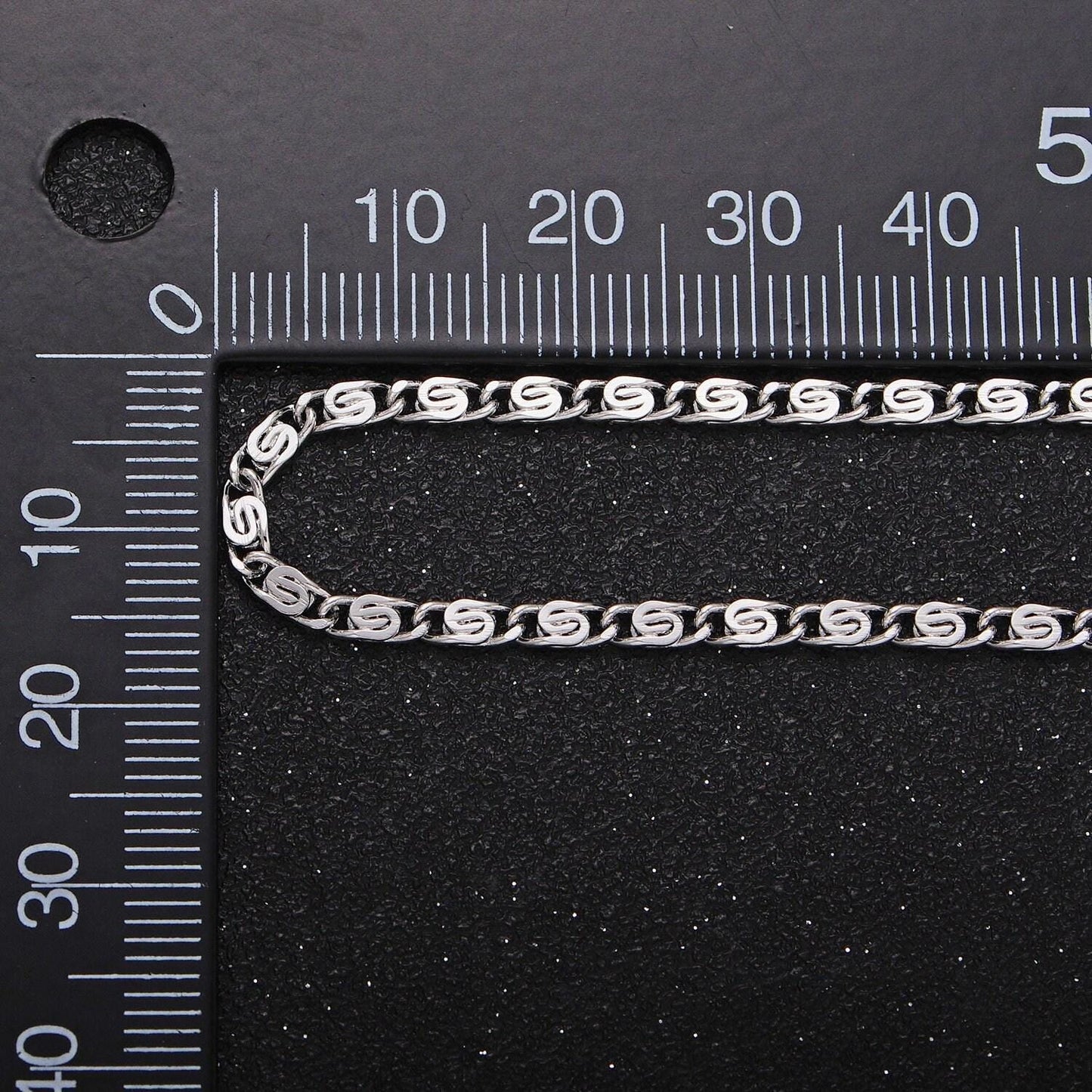Dainty scroll chain - 2.5mm wide silver necklace chai 17.75, 19.75 inch for handmade jewelry supply replacement chain wa173