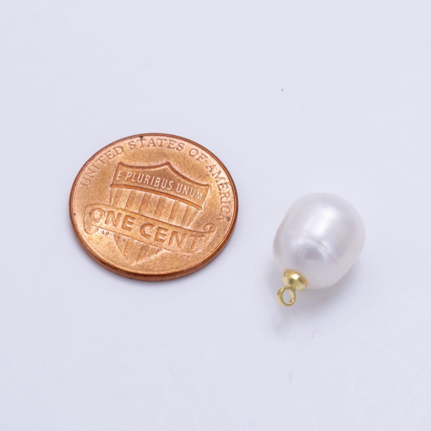 Dainty shell pearl oval potato pearl charms pendant approx 10mm for bracelet necklace component p1879