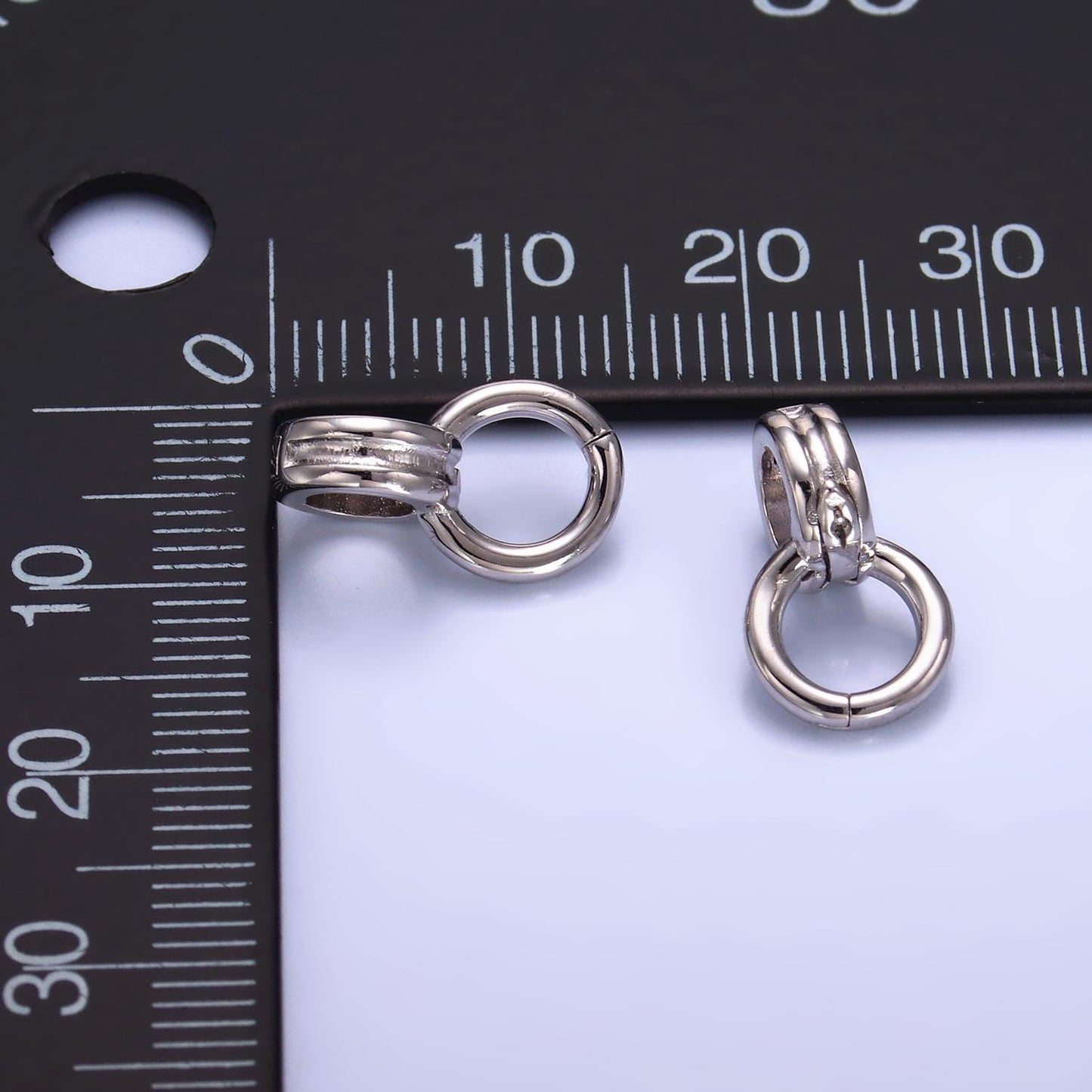 S925 sterling silver round pull gate clasps for jewelry making supplies charm holder necklace component sl-540