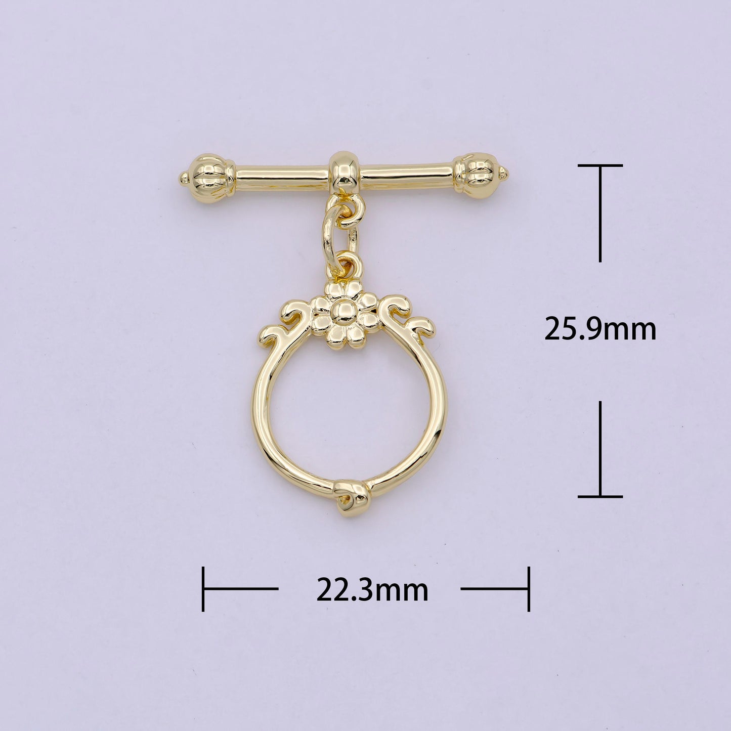 Wholesale gold toggle clasp, vintage ot clasp fancy design ot clasp bulk supply for bracelet necklace component l-627
