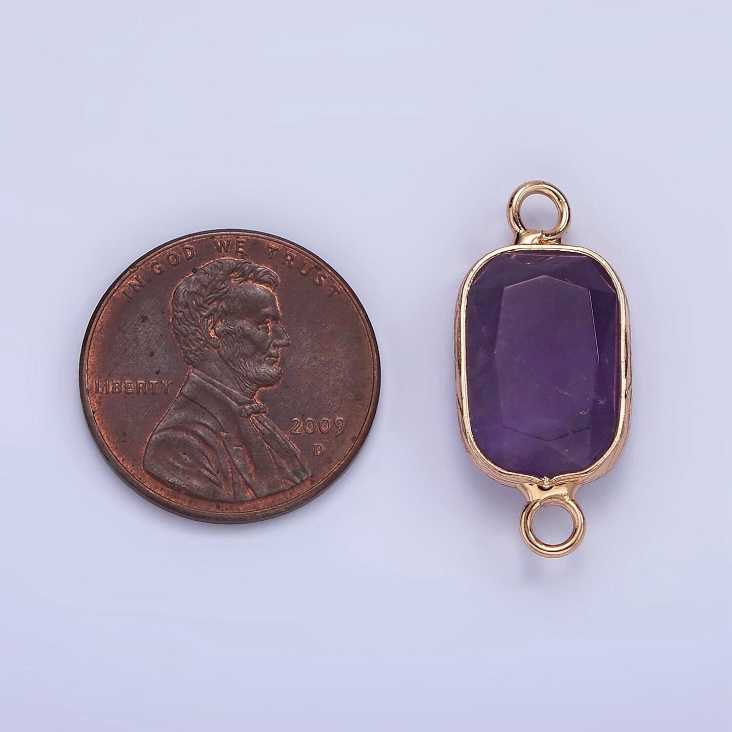 14k gold filled rose quartz, clear quartz, howlite, labradorite, onyx, amethyst oval bezel connector | g005 - g010