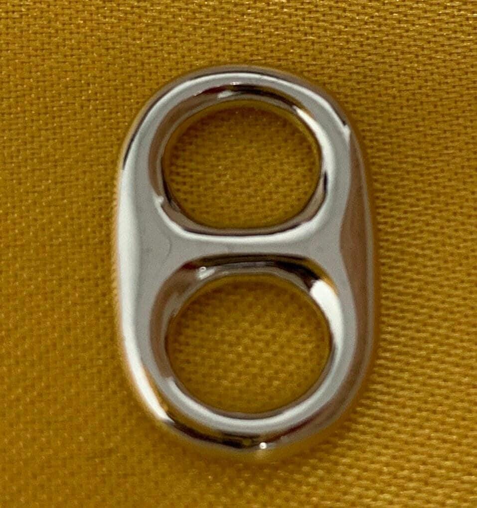Soda pop pull charm , white goldfilled can tab pendant charm,d-215, d-499