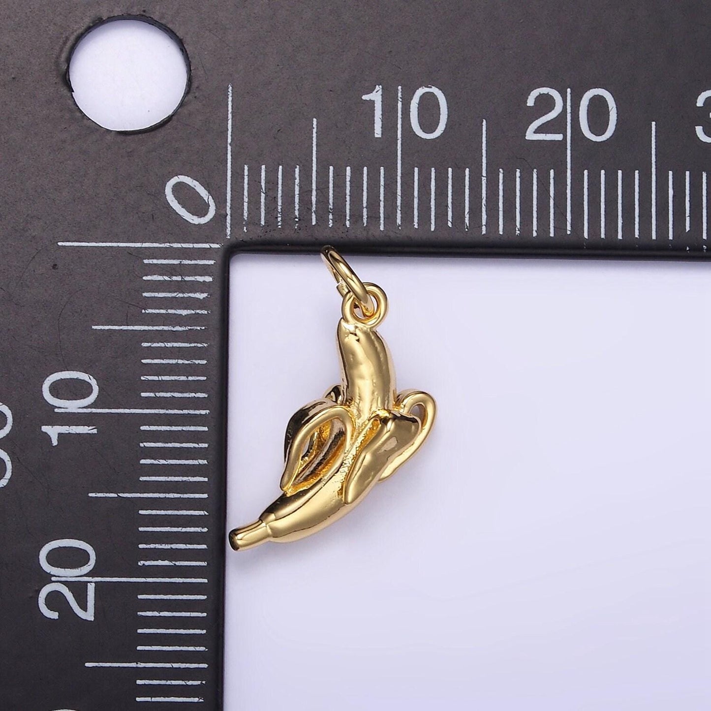 24k gold fille banana pendant charm tropical fruit pendant for diy jewelry d084