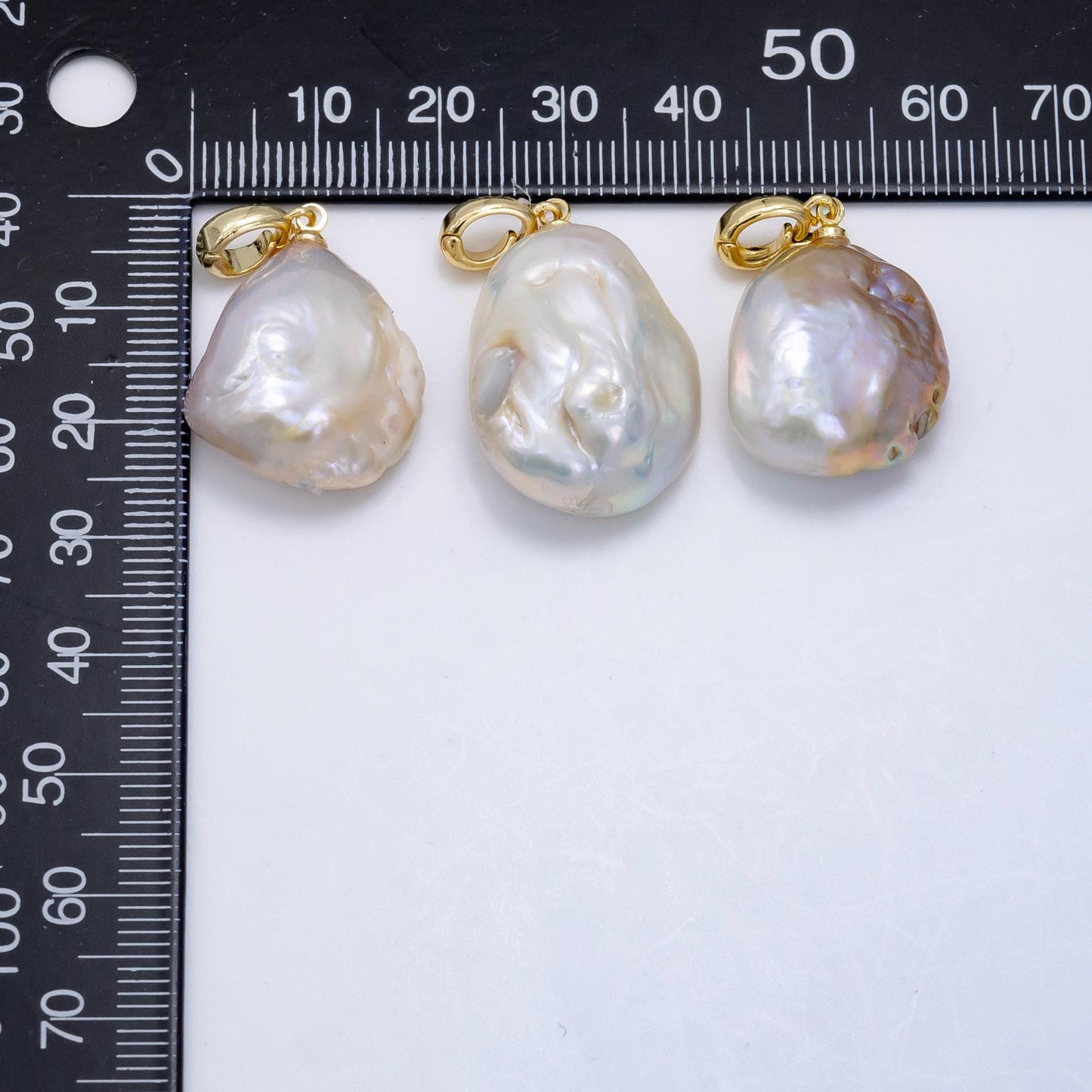 1pc aa pearl approx. 25.2 x 19.3mm dainty baroque champagne white freeform pearl pendant necklace 24k gold filled pendant p1914