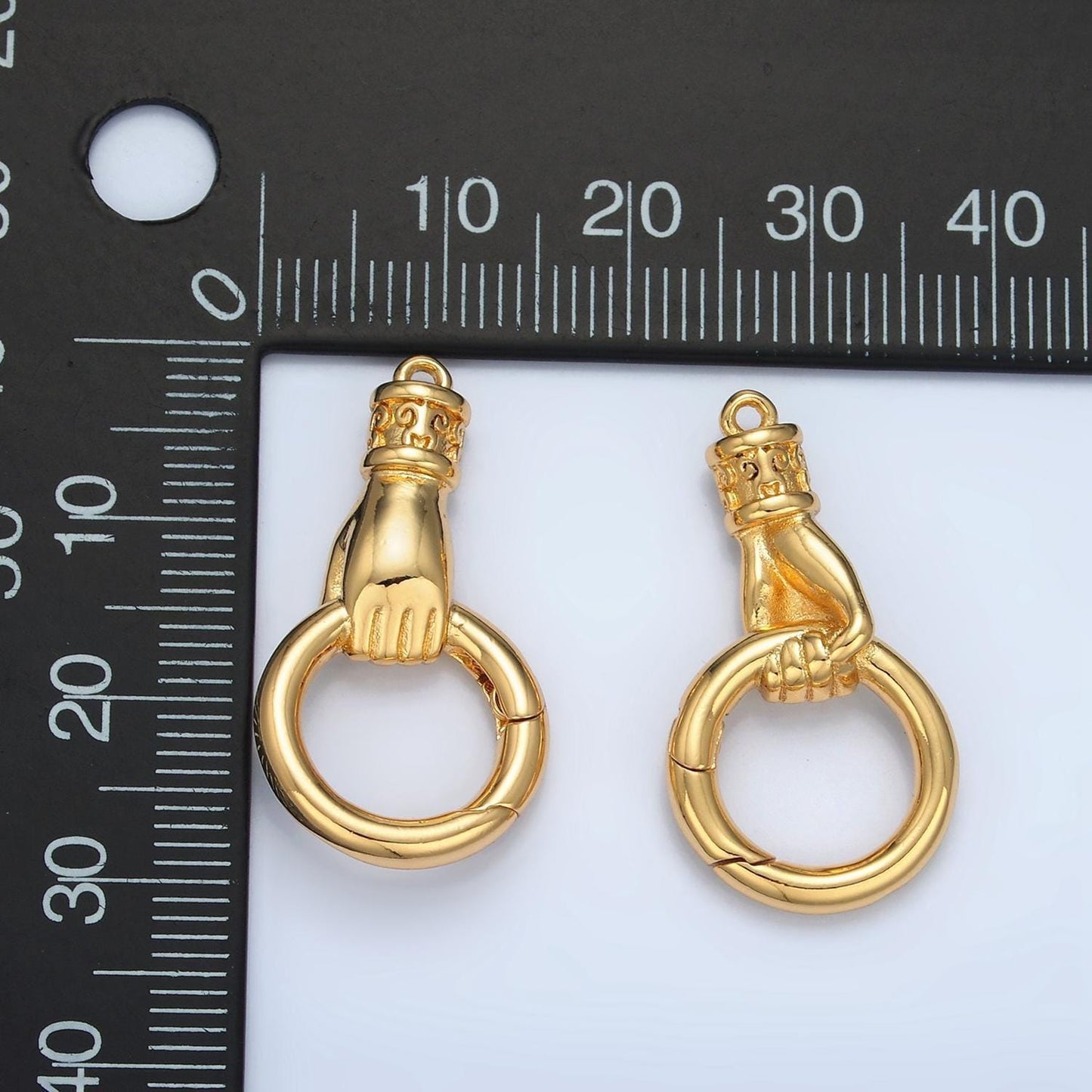 14k gold filled hand enhancer charm holder with spring gate ring for necklace charm supply jewelry making z875