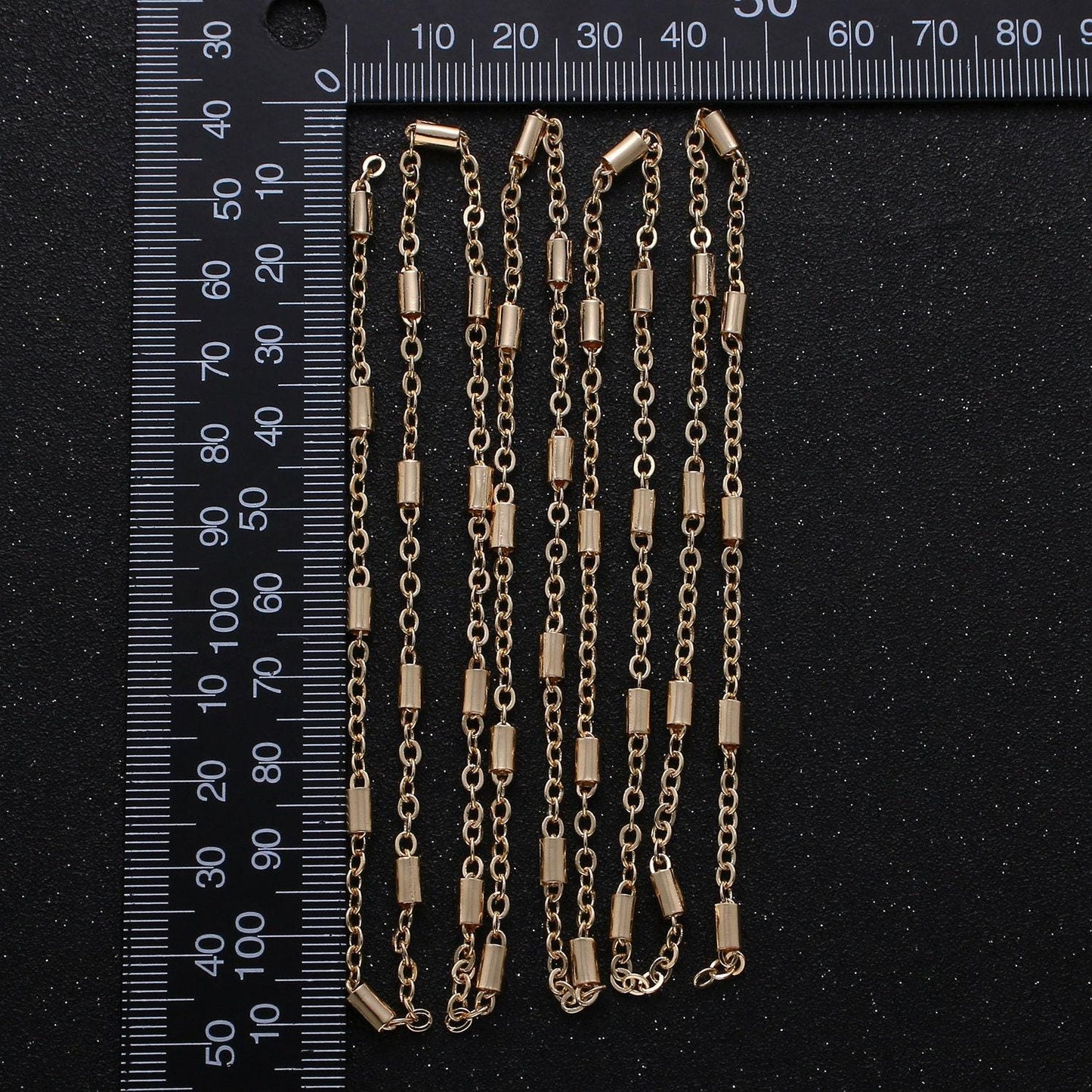 Gold rolo cable and bar chain by yard, rosari cable rolo chain, wholesale bulk roll chain for diy jewelry, 246