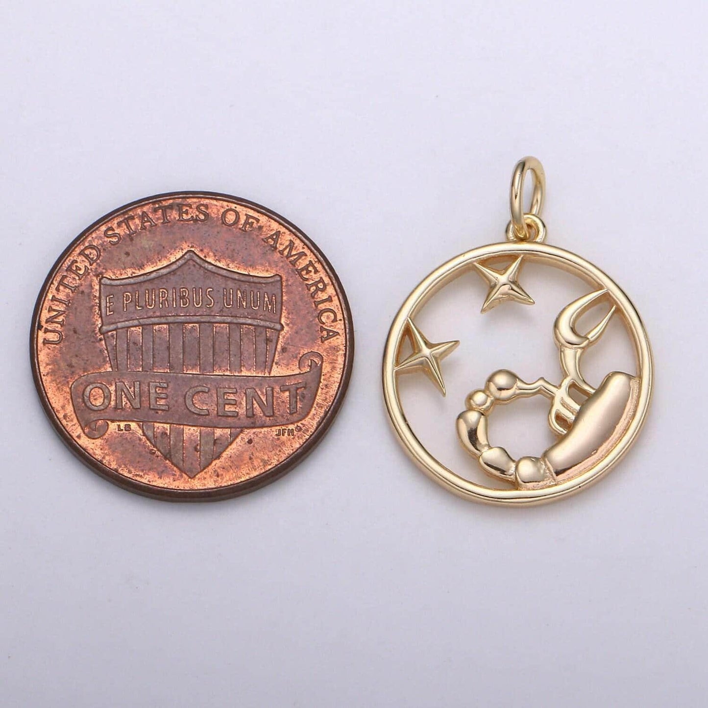 Gold vermeil zodiac charms gold over 925 sterling silver charm tiny horoscope pendant circle charm astrology horoscope constellation