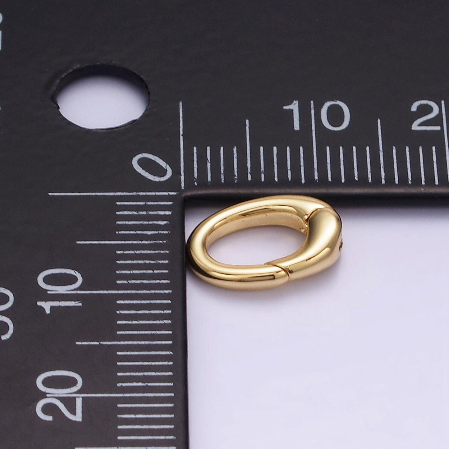 Mini gold spring gate ring, push gate ring mini oval ring charm holder gold clasp for jewelry clasp z725