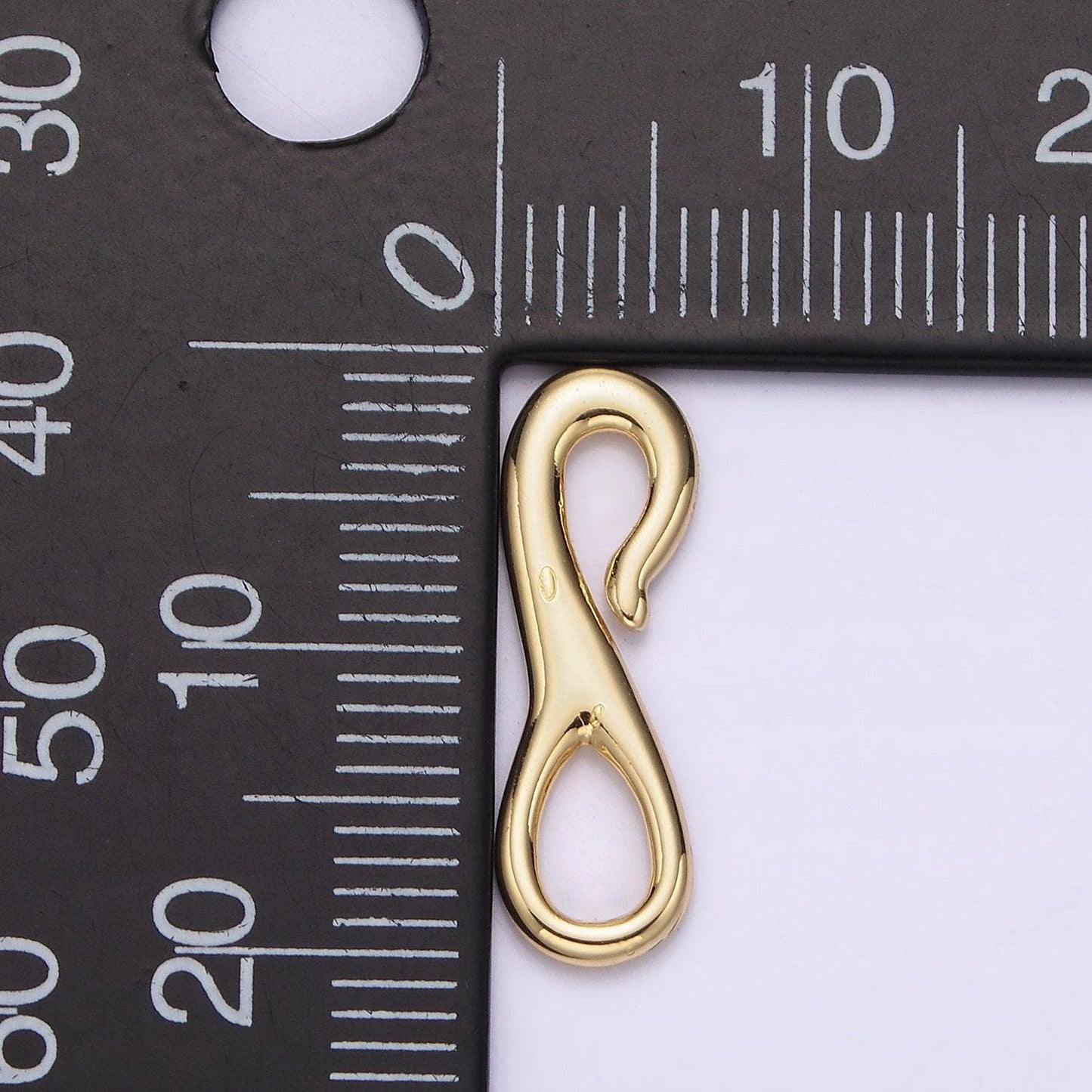 14k gold filled 20mm s-hook curved closure clasps supply findings | z651