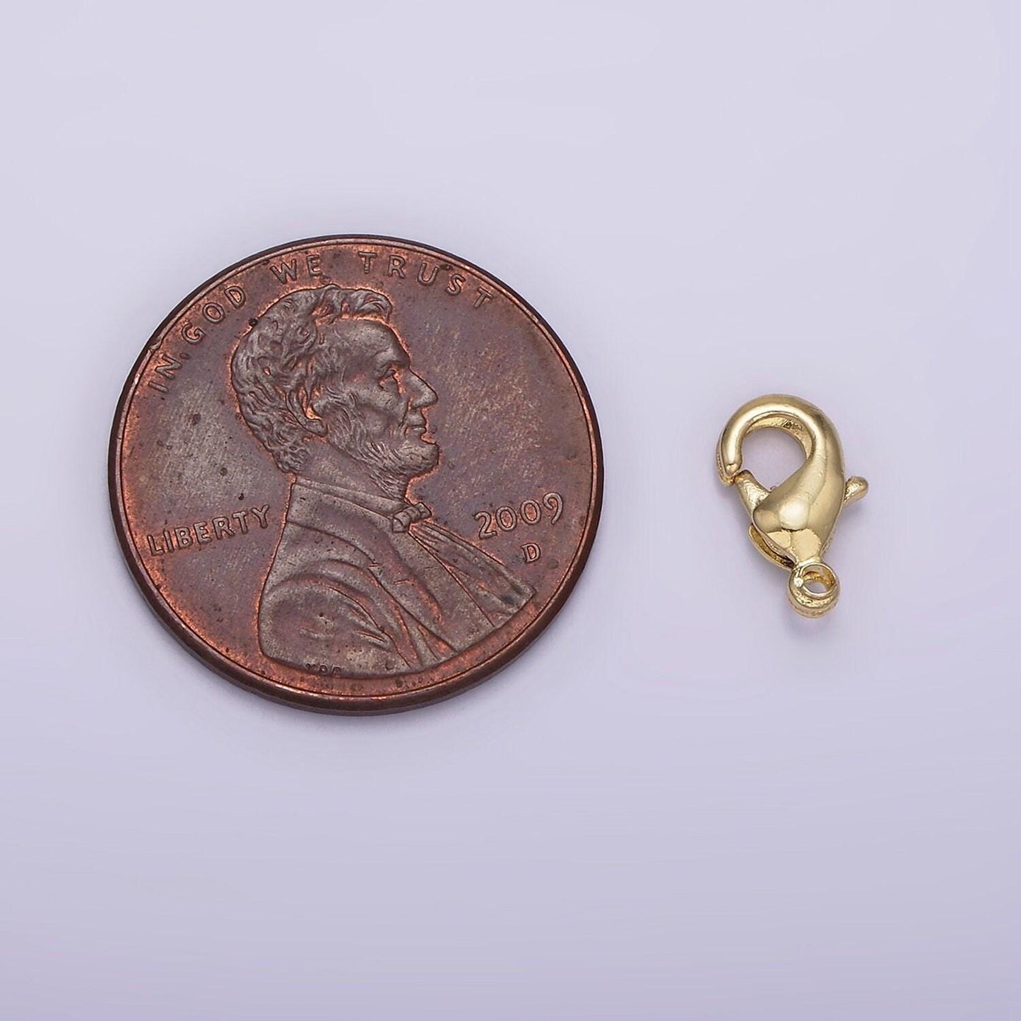 Mini gold lobster clasp 8.9mm x 5mm jewelry making supplies chain findings z-541