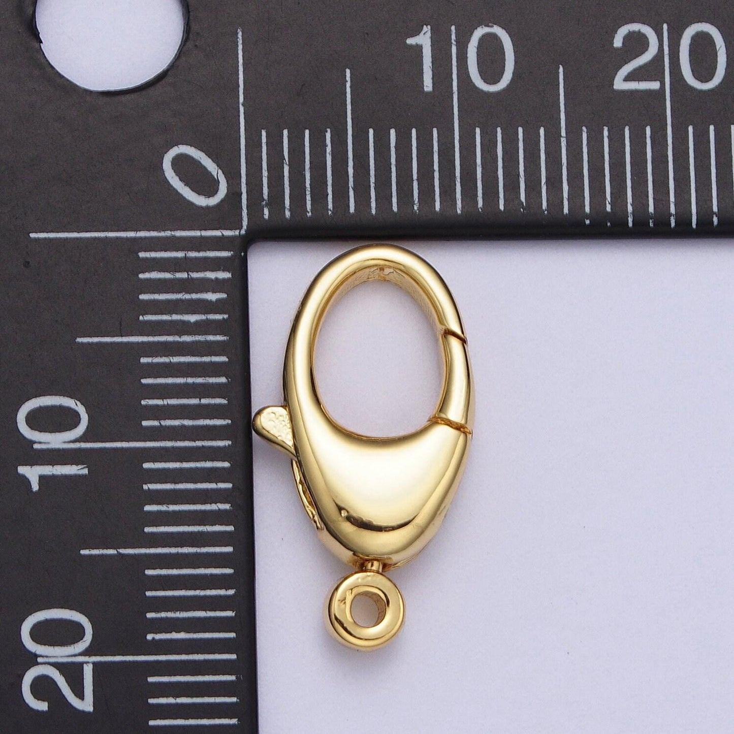 1pc wholesale lobster clasp 24k gold filled oval lobster claw for jewelry making, size option 18 x 10.5 mm z196