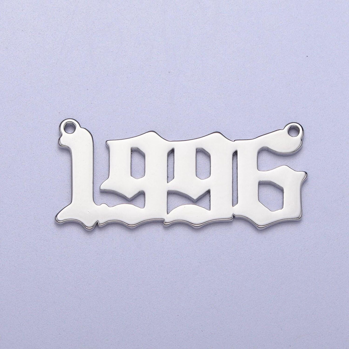 Old english year charm conncetor necklace birth year number necklace silver birthday year link connector for bracelet necklace supply y689