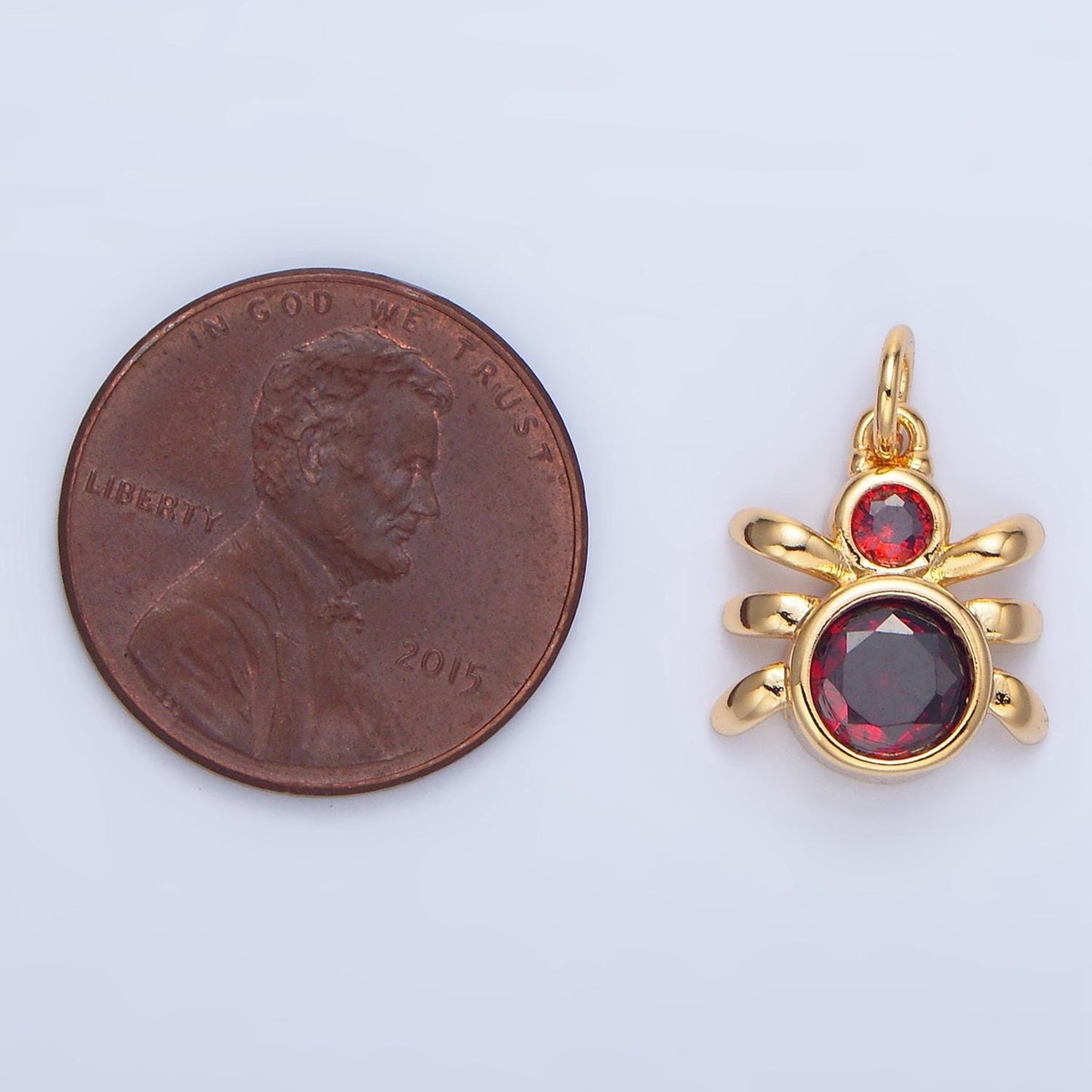 Green, black, red bed bug insect cz 24k gold filled charm | x-886 - x-901
