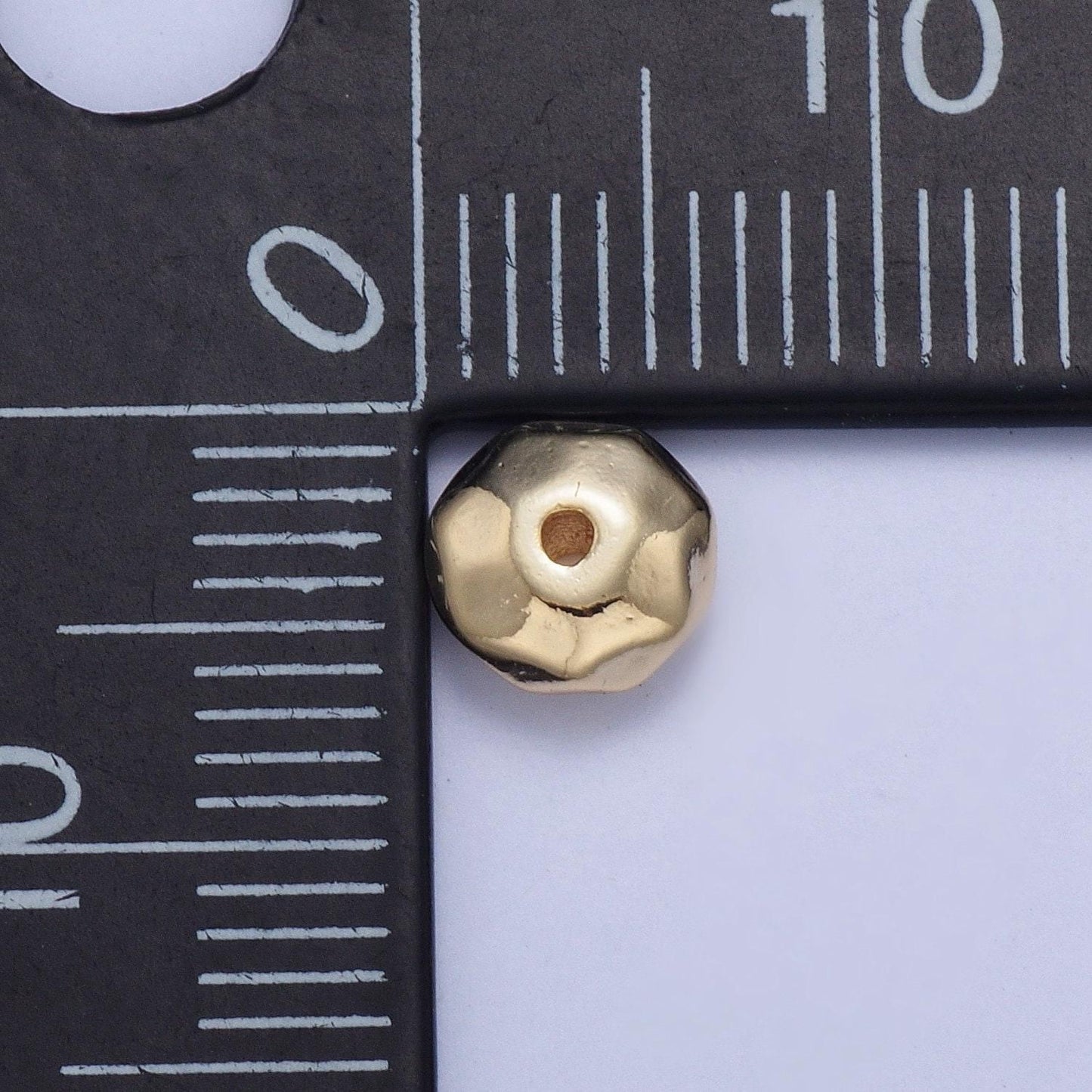 20pcs/bag tiny round dented ball 6.1mm bead spacer, gold silver plated circular dented ball spacer for diy jewelry making | w-932, w-933