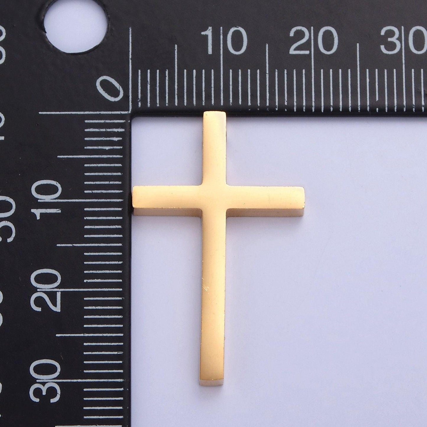 Gold, silver minimalist thin cross spacer bead, stainless steel beads for diy jewelry making european charms beaded bracelet | w-841, w-842