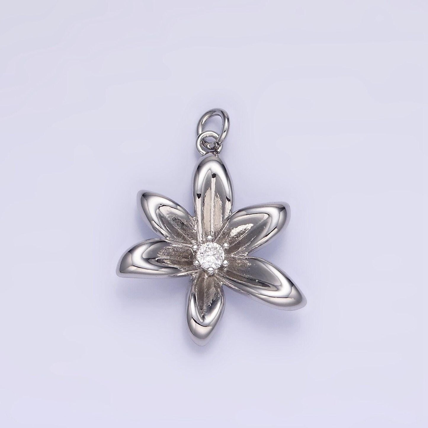Dainty flower bud charm flower pendant for bracelet necklace earring supply w773