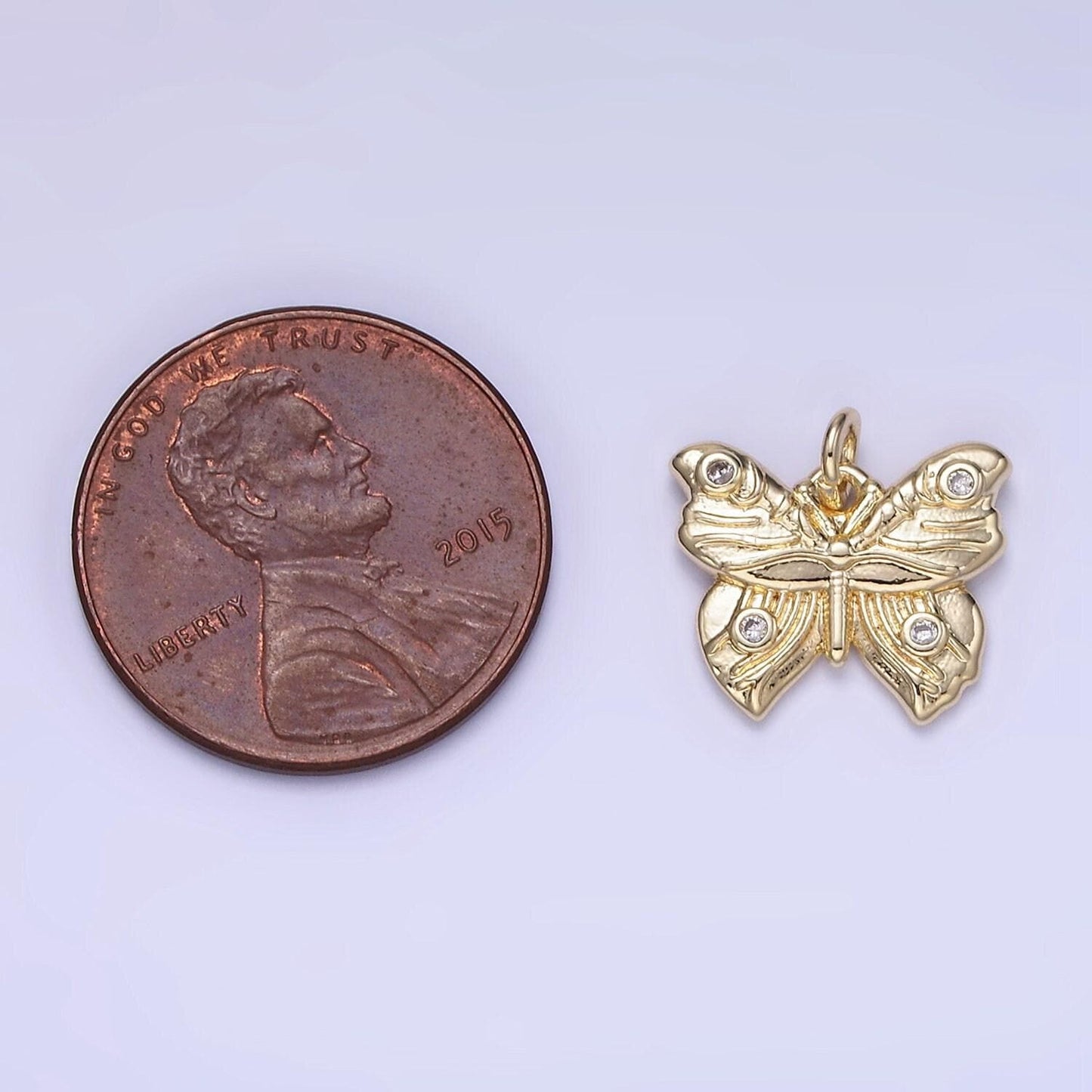 Mini 14k gold filled butterfly charm small mariposa charm for bracelet necklace earring charm kids jewelry w655