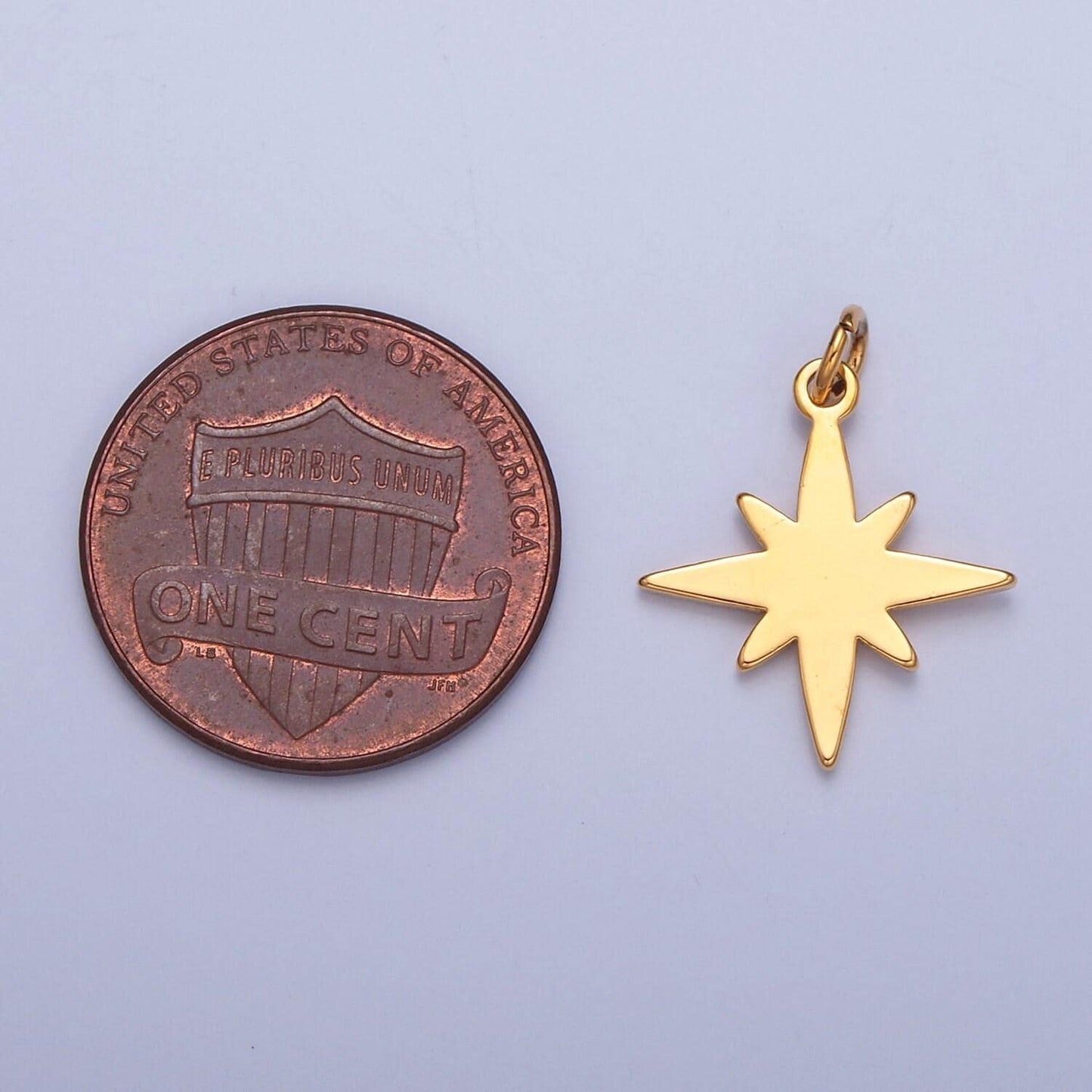 Gold filled north star in silver/gold, shining celestial star charm pendant for diy jewelry making