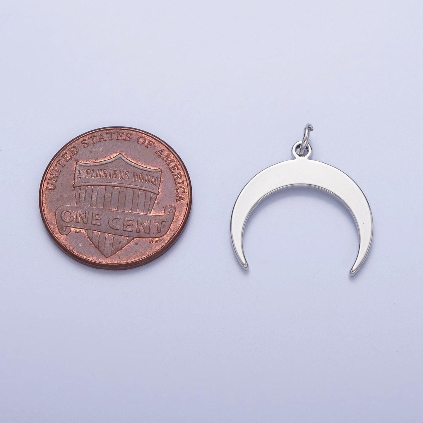 Gold filled celestial crescent moon for jewelry making, minimalist downward moon for diy jewelry making, w-149