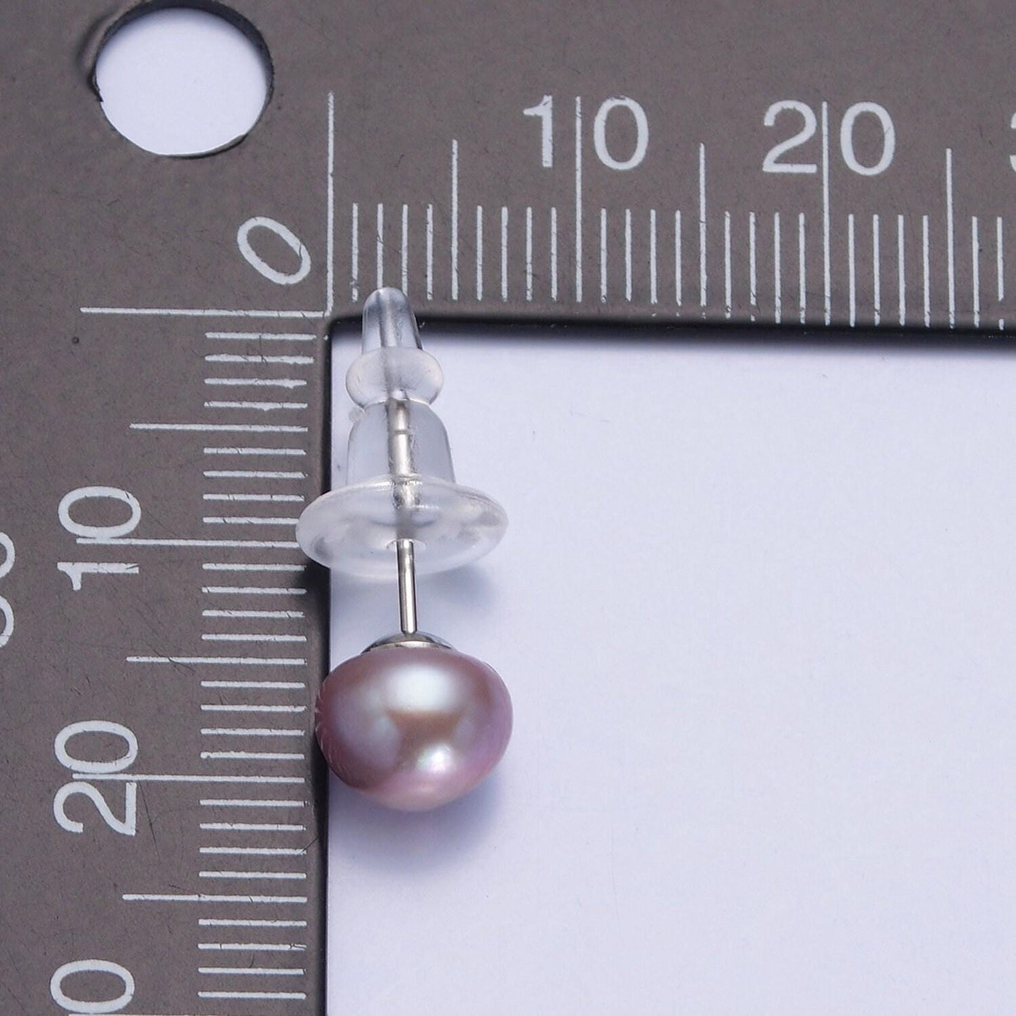 Minimalist gold filled pearl studs, 9.4mm-9.7mm round black white pink purple silver earrings, bridal graduation streetwear jewelry, t-371