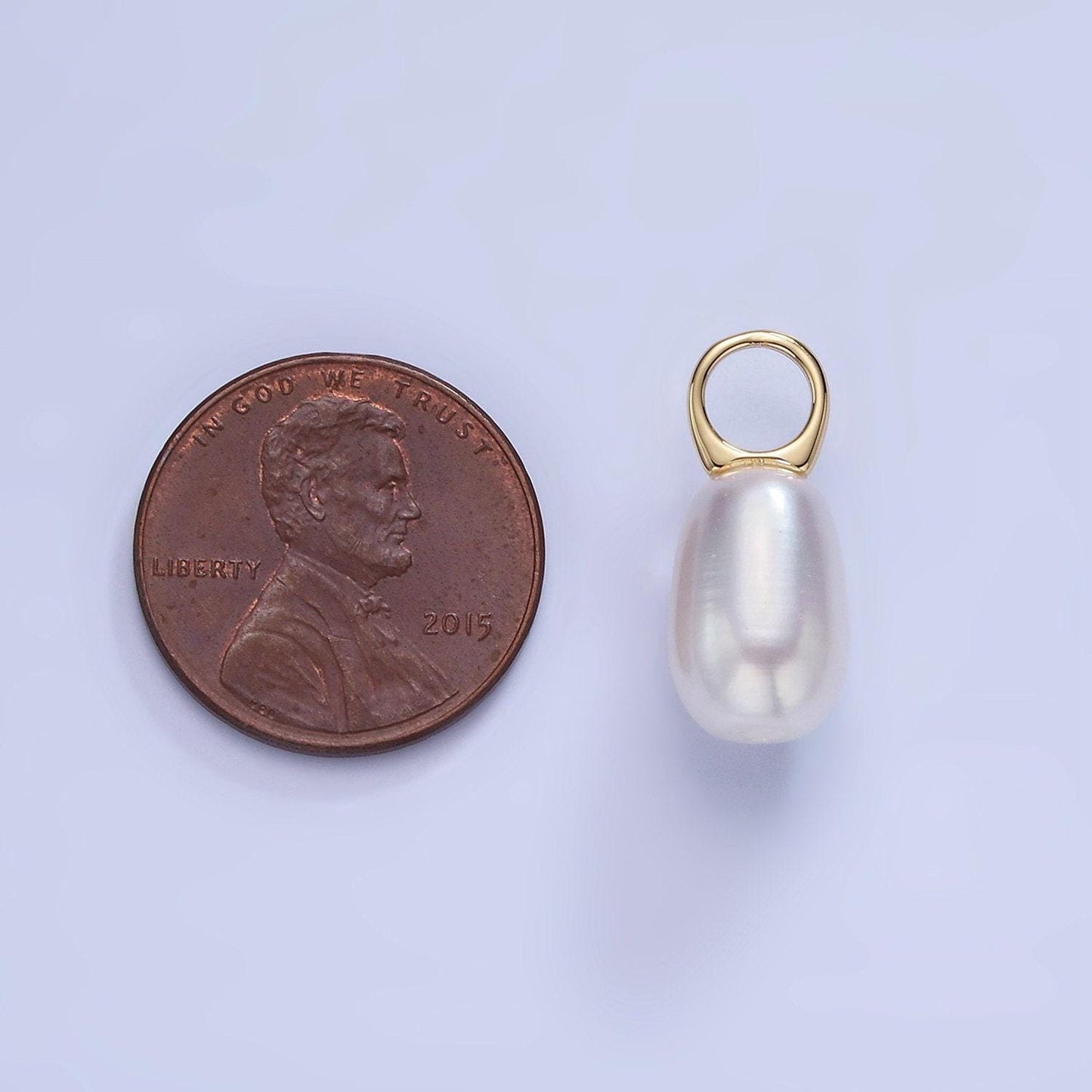 Big hole 14k gold filled 20mm freshwater pearl big oval rice drop for wedding minimalist jewelry for necklace earring component | p1742