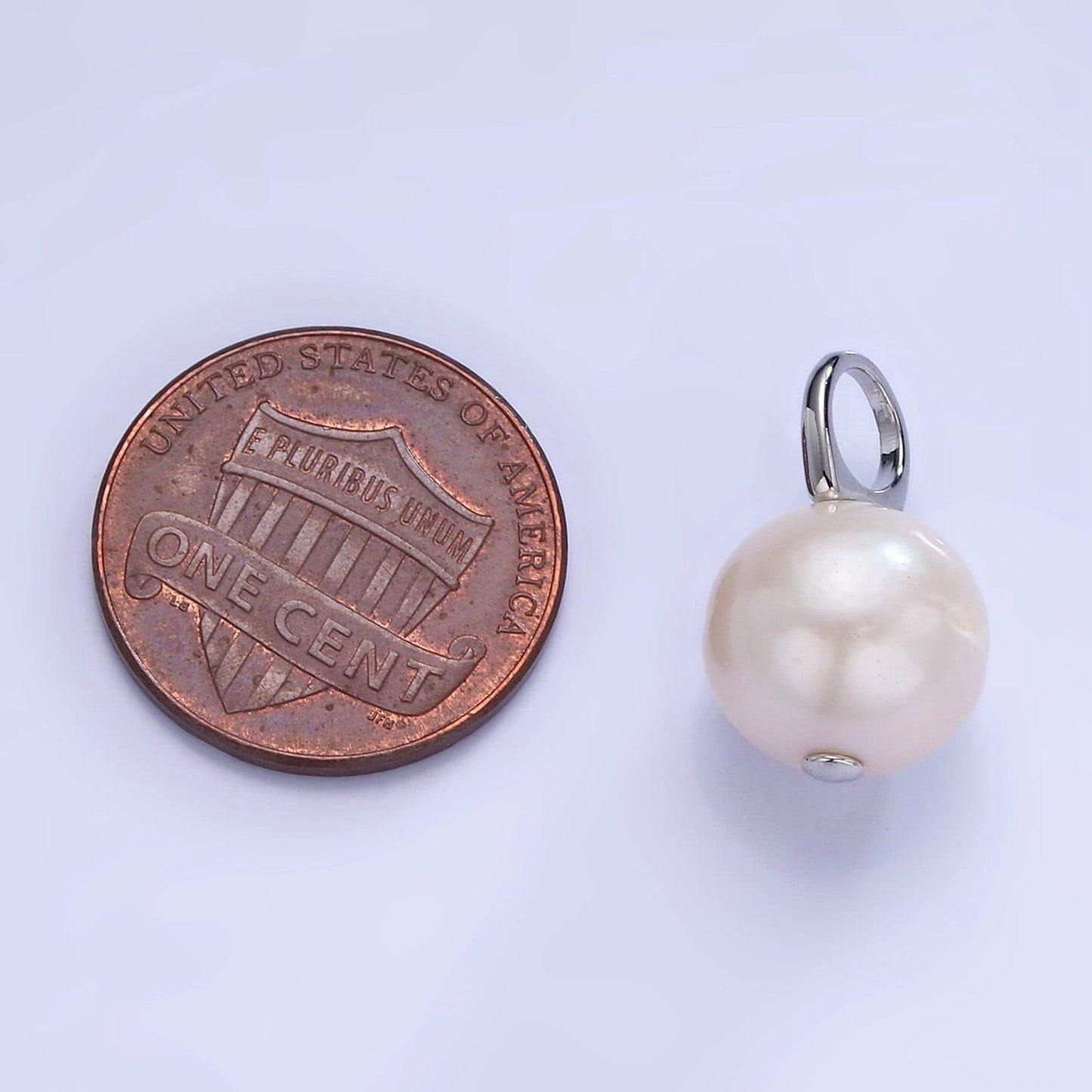 Silver natural pearl charms drop pendant approx 11mm natural freshwater pearl for bracelet necklace earring component p-1714