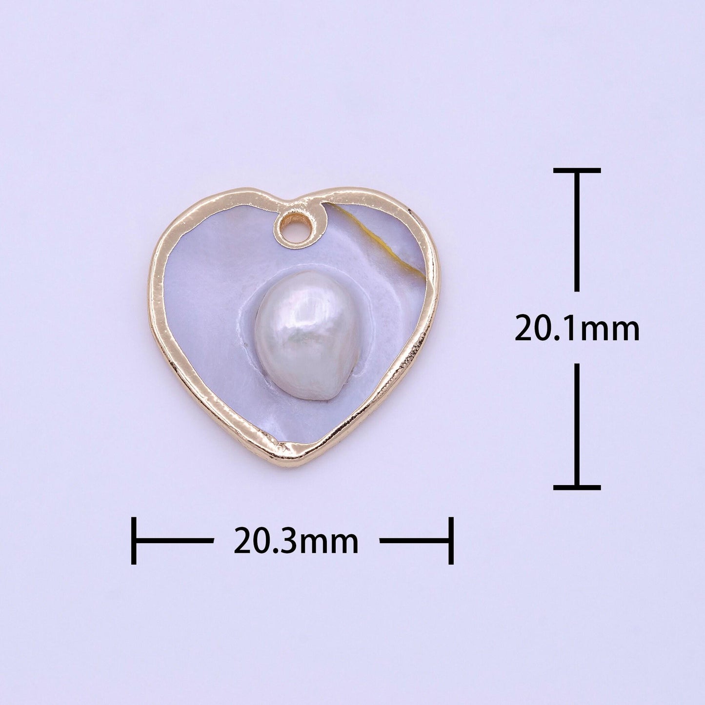 1pc wholesale natural mother of pearl charm abstract heart shape aprox 20mm, gold / silver frame charm p-1835 p-1836