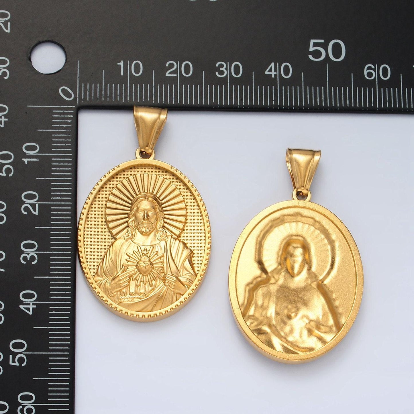Gold stainless steel jesus pendant charm jesus pendant religious pendant christian catholic jewelry medallion pendant p1468