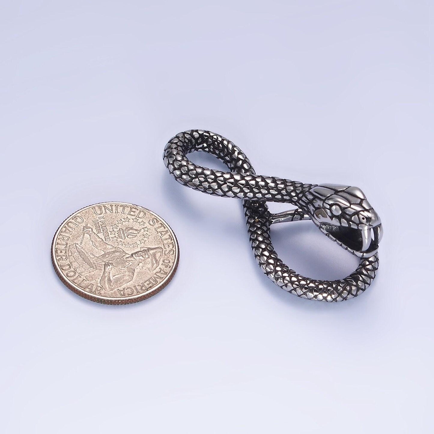 Gothic jewelry men's stainless steel animal snake pendant necklace serpent jewelry inspired
