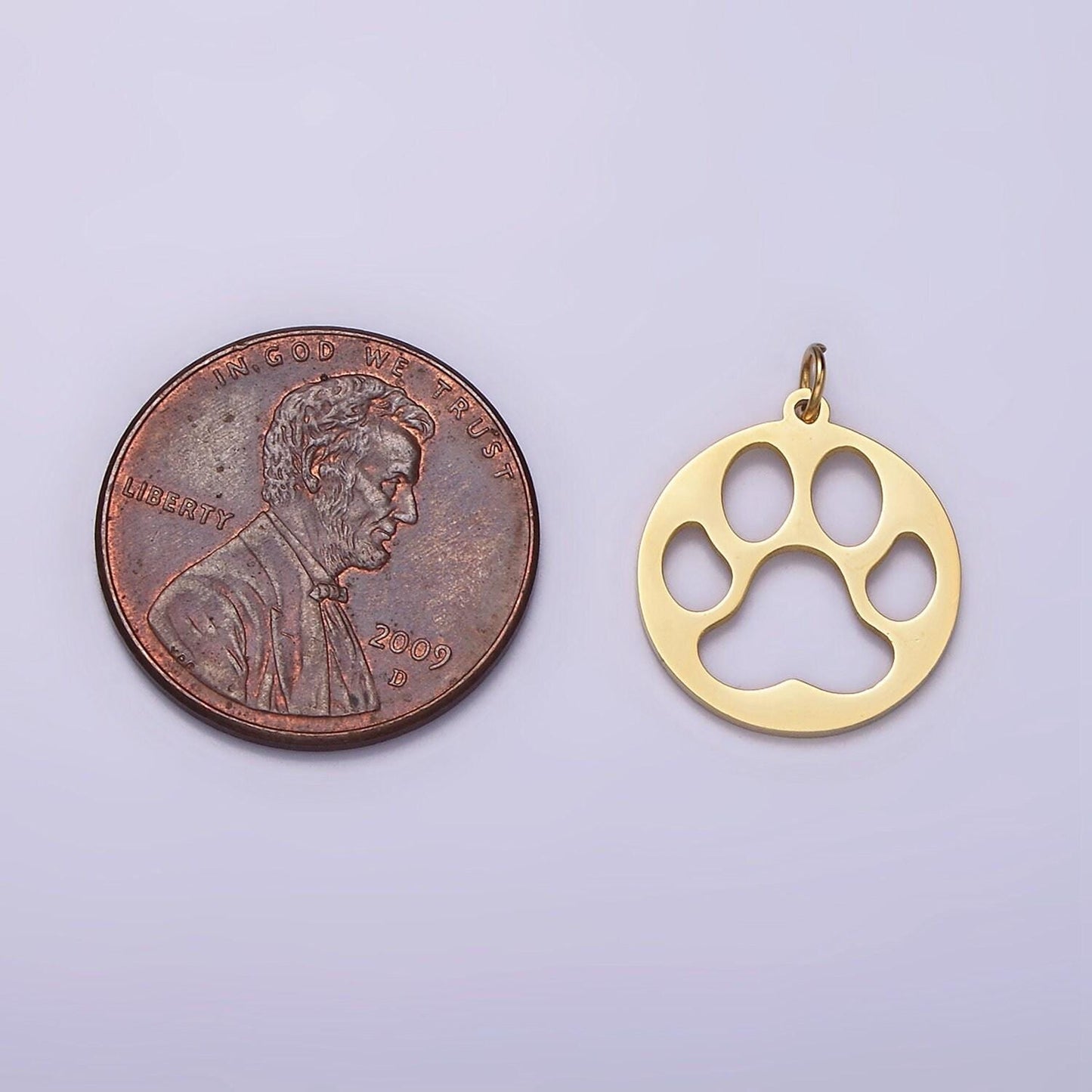 Mini bear paw charm for bracelet necklace earring component stainless steel puppy dog animal pendant p-1237