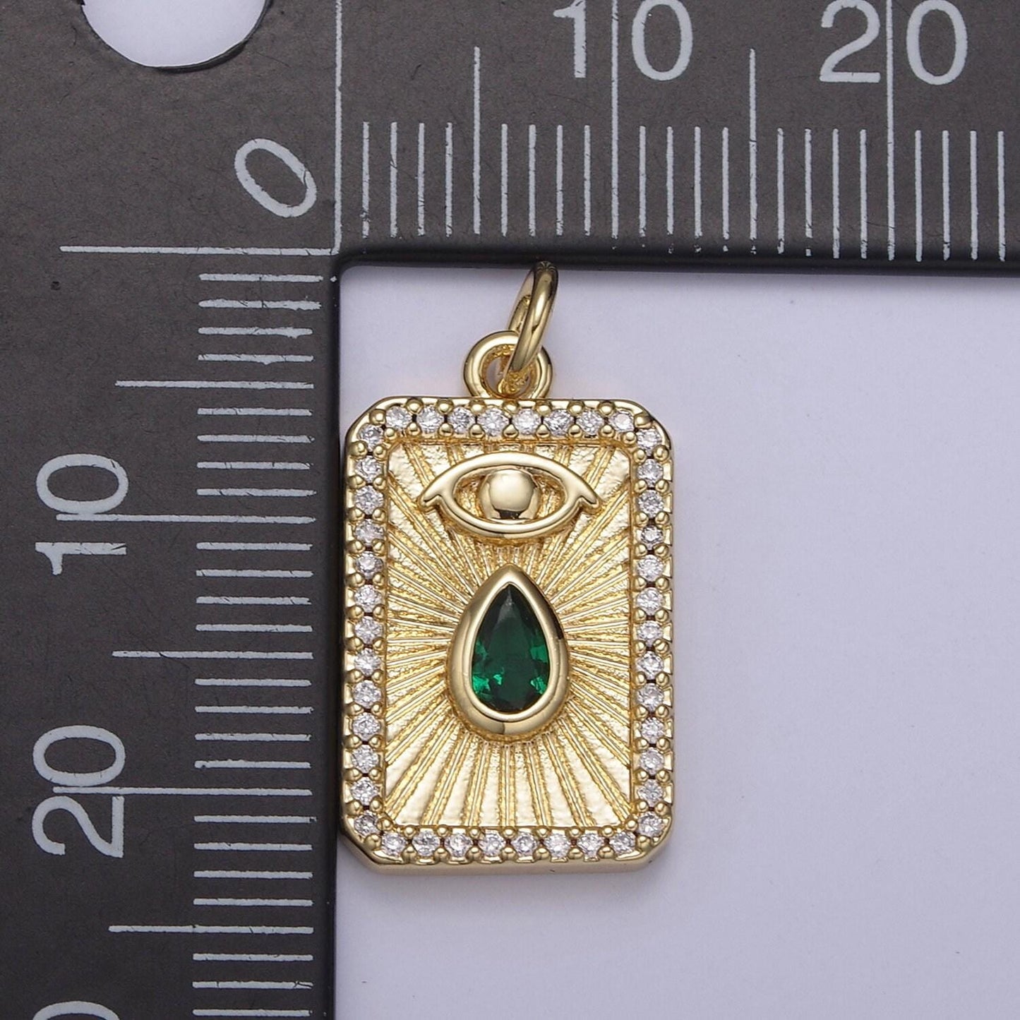 14k gold filled evil eye pendant with 4 cz color option | diy fashion jewelry charm add on necklace bracelet earring| n-777