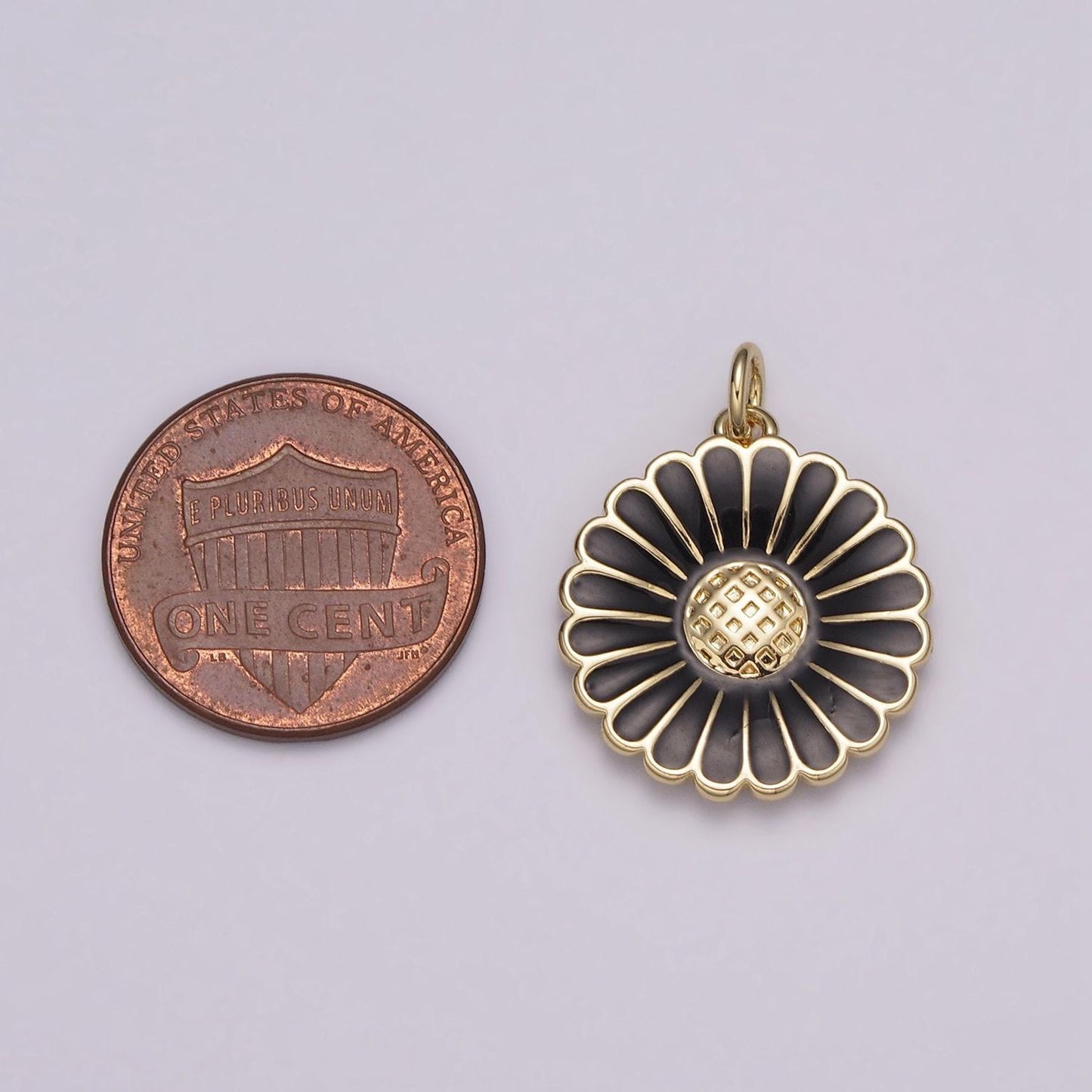 Dainty 14k gold filled enamel sunflower necklace for women flower charm necklace bracelet earring component