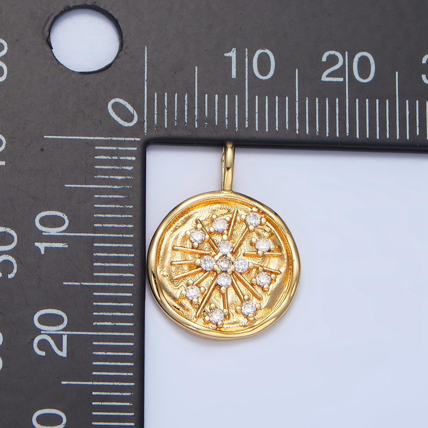 Mini coin pendant, star cubic charm, jewelry suppliers, twinkle little star charm, 18k gold filled finding for necklace bracelet supply