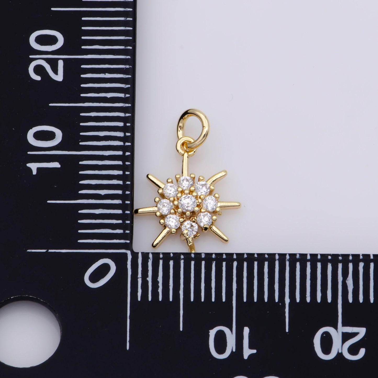Mini gold filled sun charm sun burst pendant celestial jewelry for earring bracelet necklace component