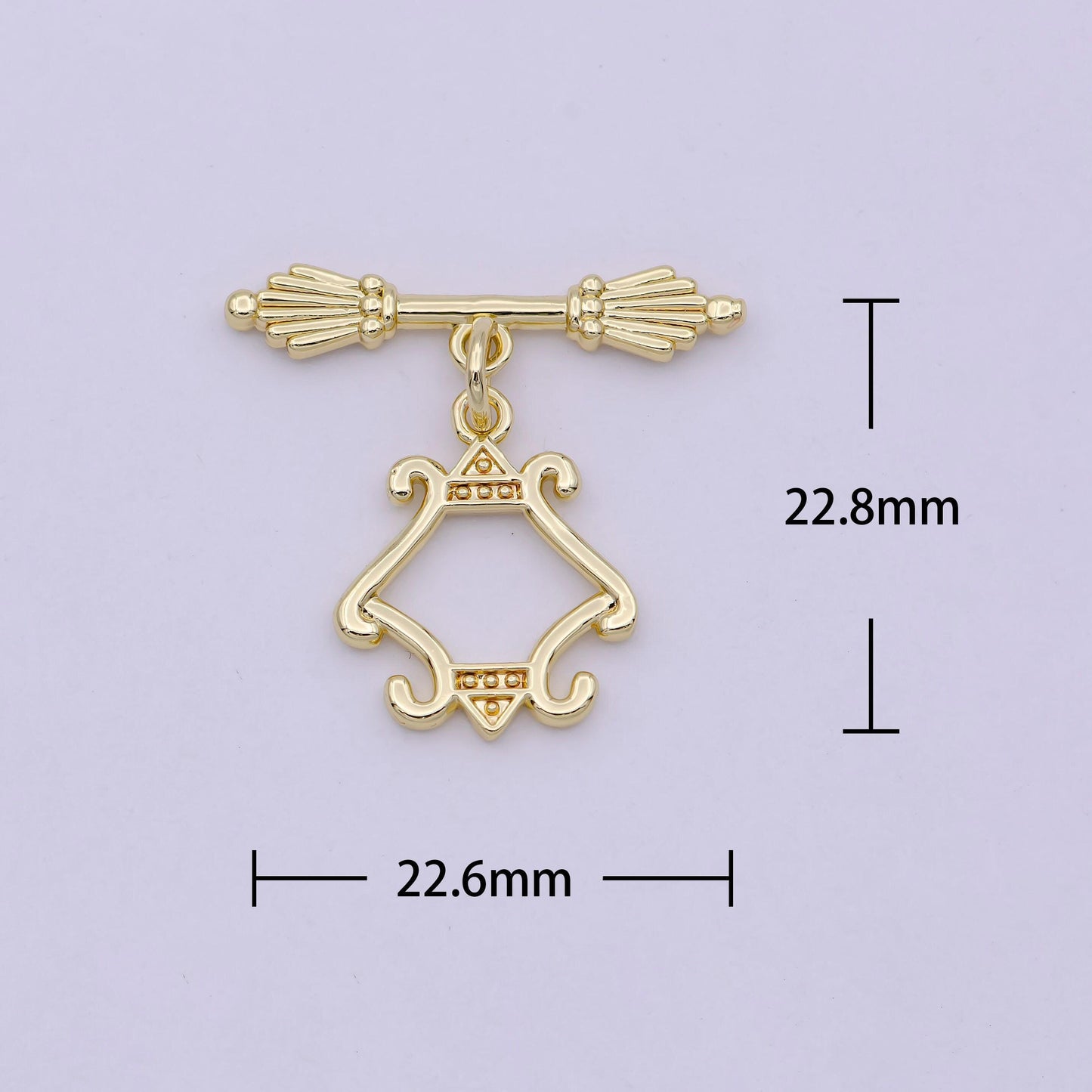Wholesale gold toggle clasp, vintage ot clasp fancy design ot clasp bulk supply for bracelet necklace component l-625