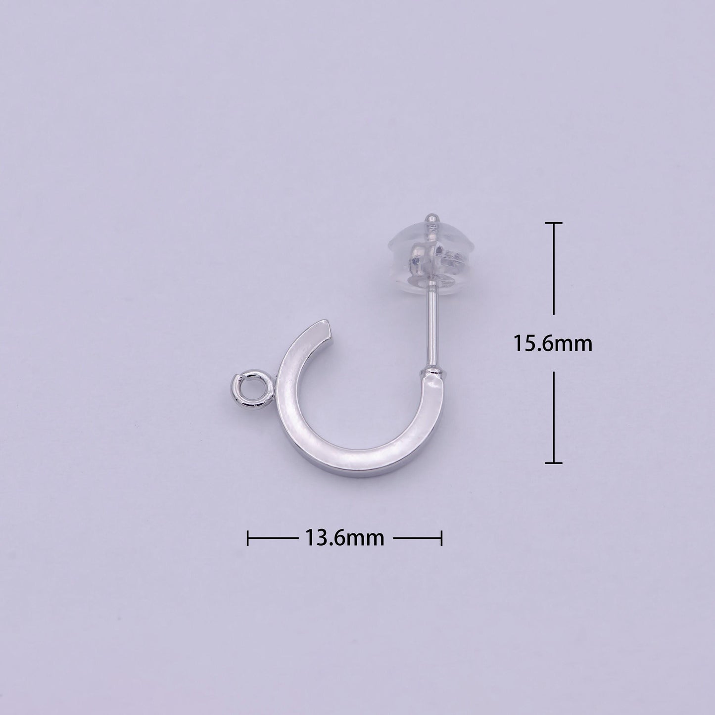 2 pcs 14k gold filled hoop stud w/ open link push back earring making 10mm, nickel free lead free for earring charm making finding k-197