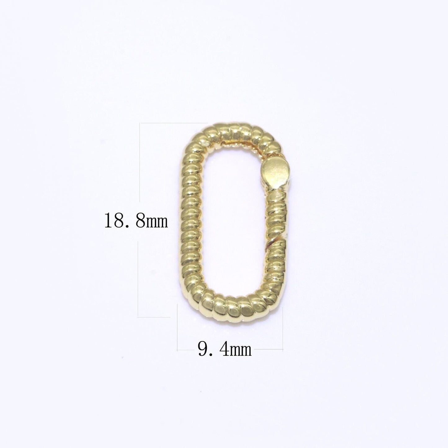 1x twisted gold spring gate ring, 18.8 mm marine rope push gate ring, charm holder clasp for connector bracelet end clasp rose gold silver