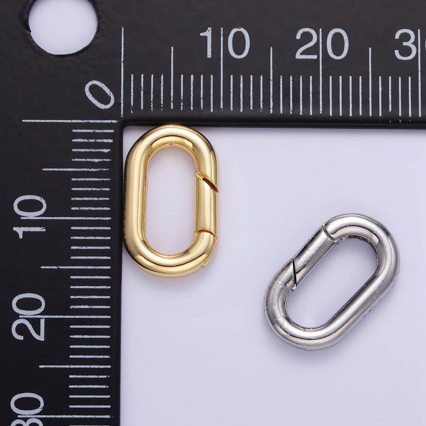 Mini gold oval spring gate ring clasp for jewelry necklace bracelet purse oval push gate snap hook for charm holder jewelry making carabiner