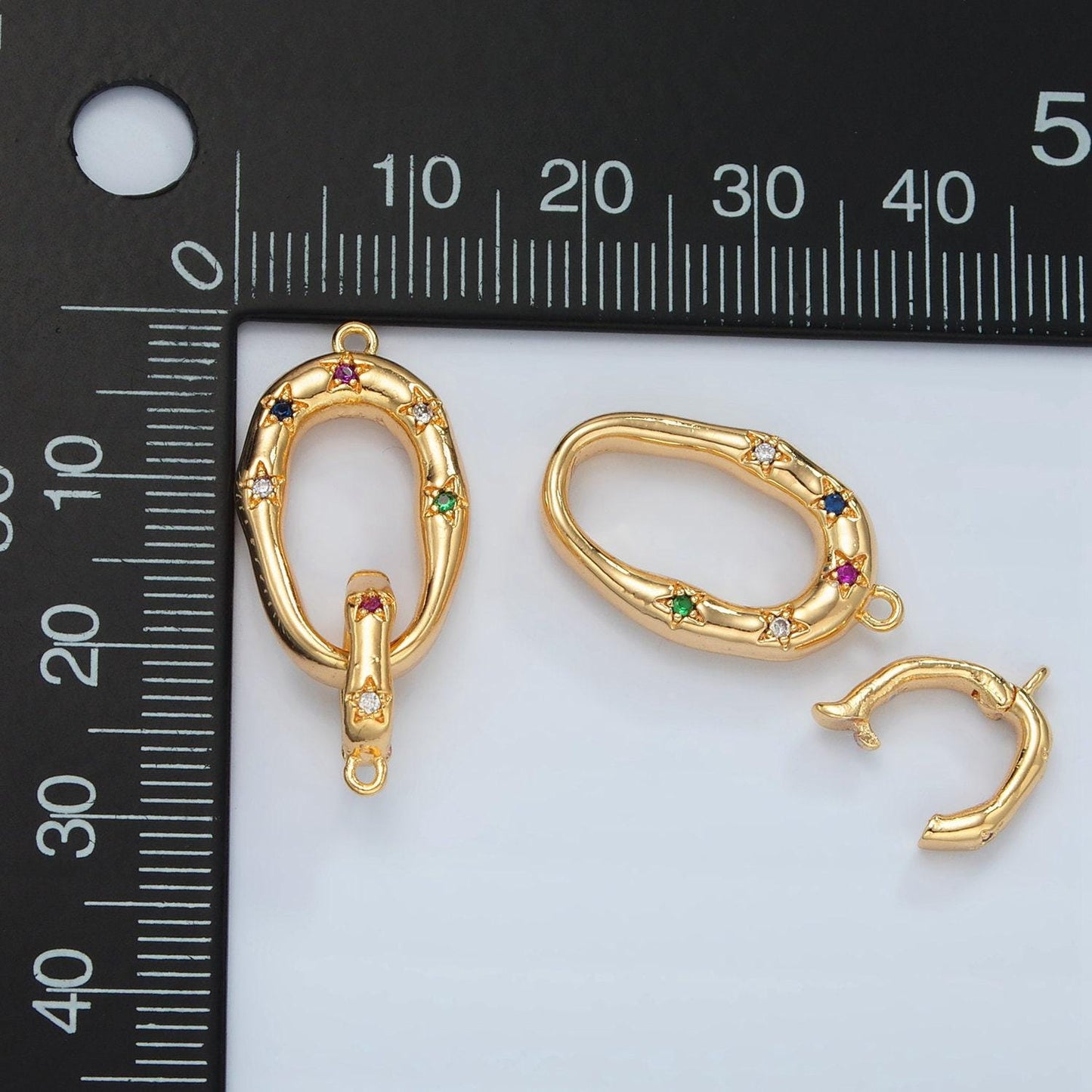 24k gold filled bail enhancer hinged interchangeable pendant bail with rainbow cz style pendant holder snap on bail l072