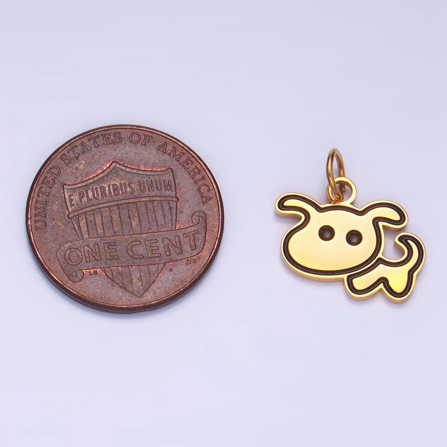 Dainty stainless steel dog charm cute puppy pendant kawaii charm bracelet necklace for diy jewelry making supply kids pet jewelry p1315