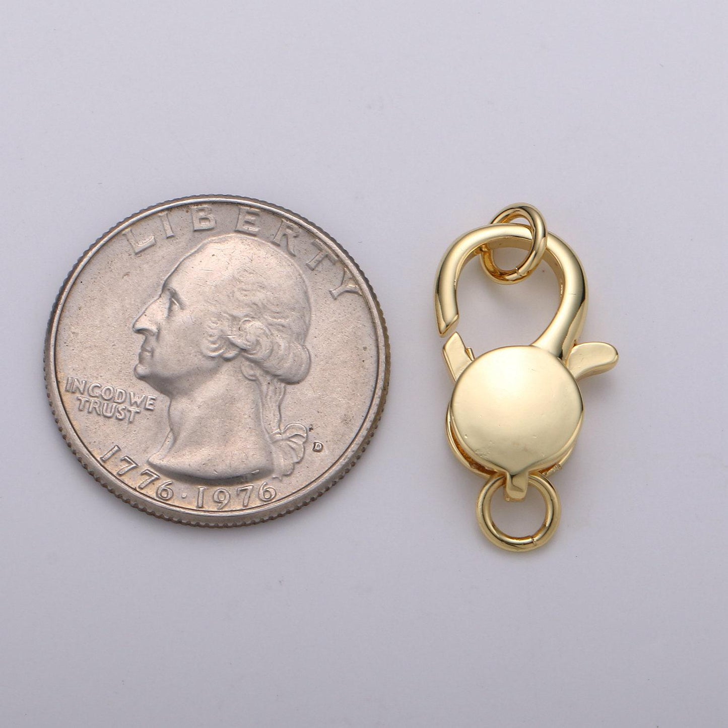 1pc wholesale lobster clasp 14k gold , lobster claw with jump ring for jewelry necklace bracelet anklet making, size 26mmx13mm,k-835,k-836