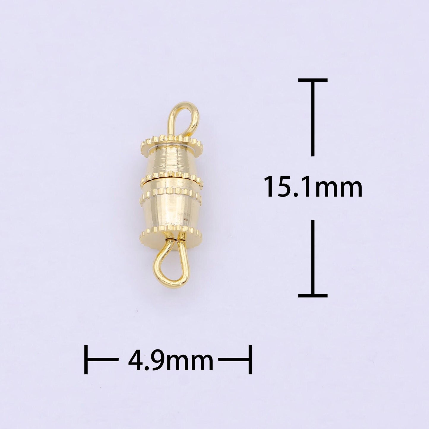 Gold barrel screw clasp - screw-on clasp for necklaces bracelet silver or gold color k-007 k-011